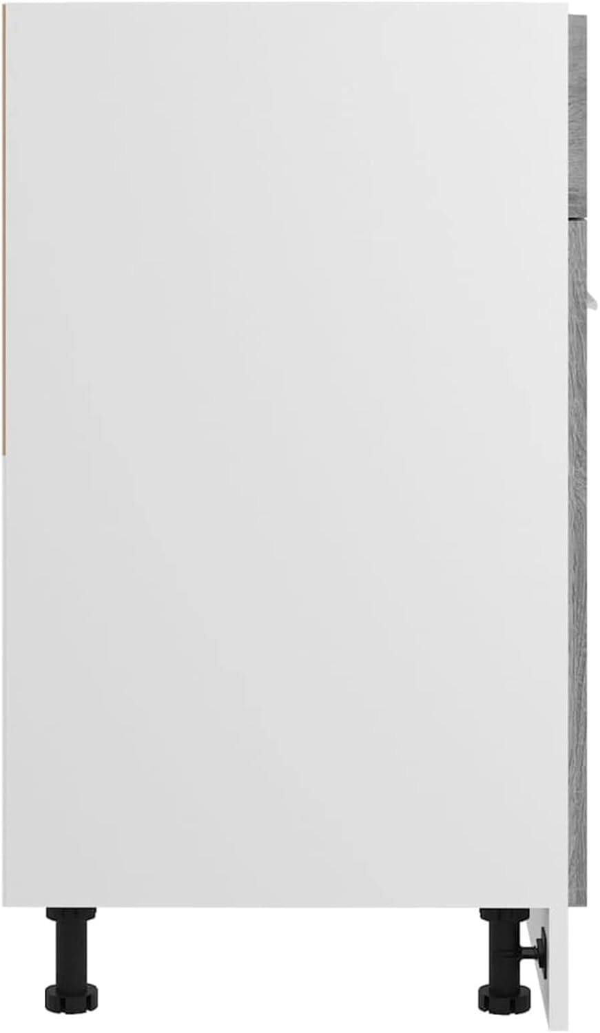 291406 - VidaXL Dollap i poshtëm kuzhine prej druri të përpunuar, gri, 60 x 46 x 81,5