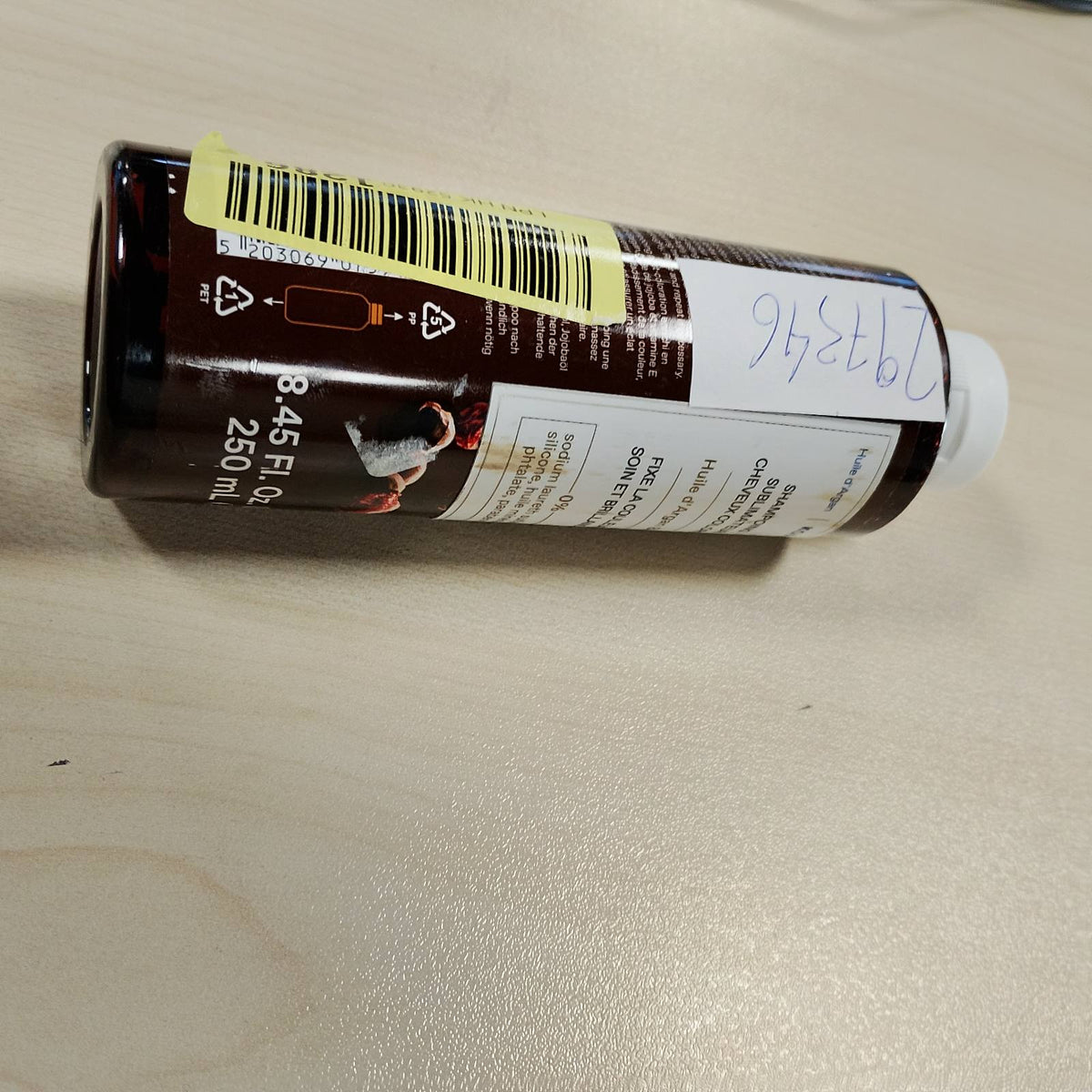297346 - KORRES Shampo pas ngjyrosjes, pa sulfate, me vaj argani, Kujdes dhe shkëlqim, flokë të lyer, 250 ml