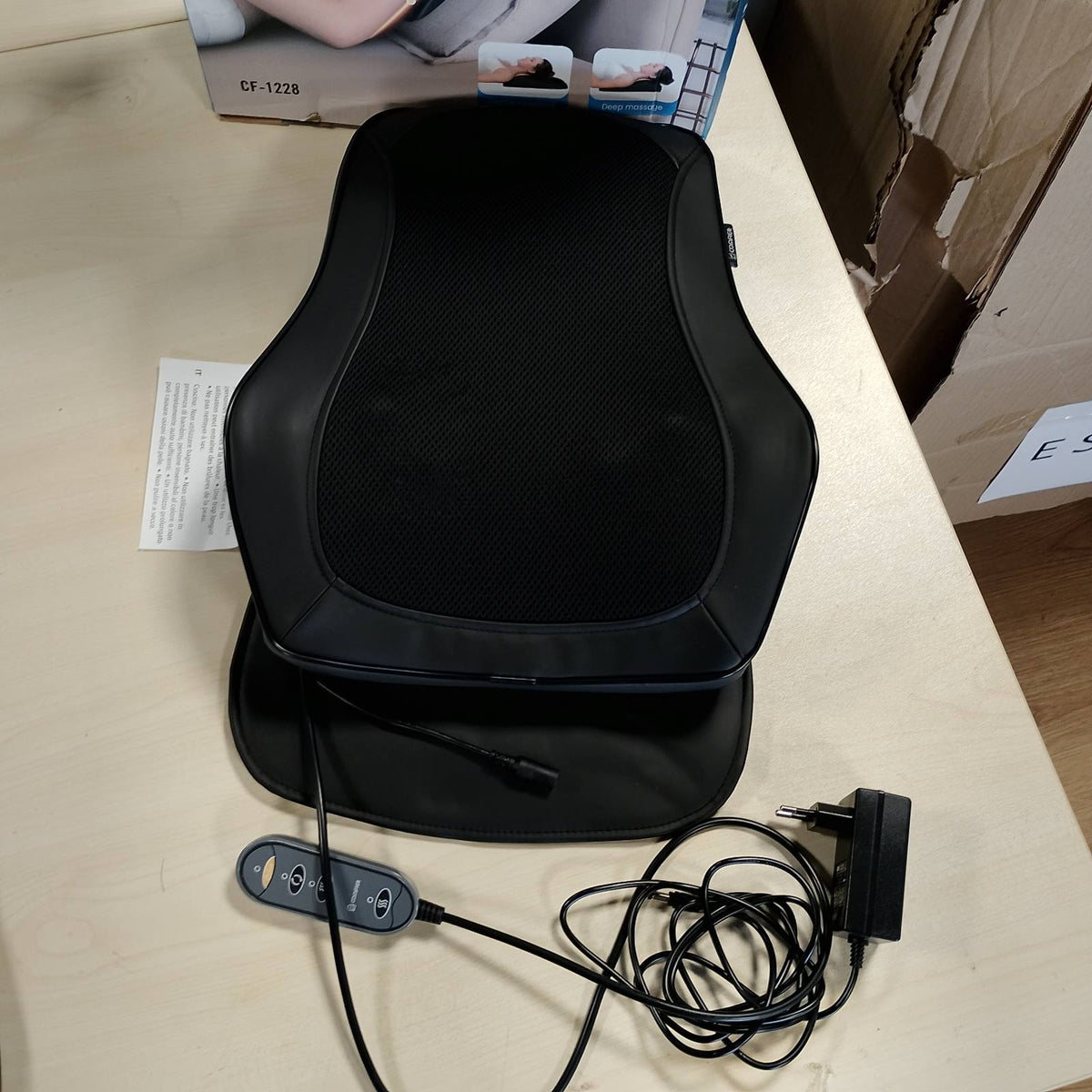 298044 - COMFIER Jastëk Masazhi Shiatsu me Nxehtësi, masazhues shpine 3D, jastëk mbështetës lumbar