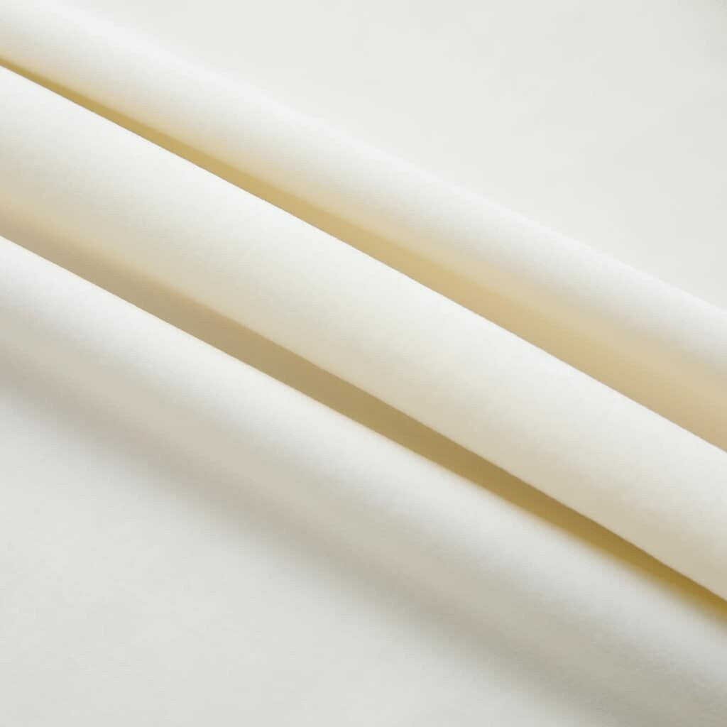 265319 - vidaXL perde errësire me grepa, 2 copë, krem kadifeje, 140x245 cm