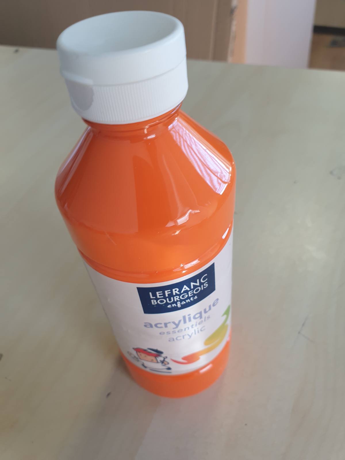 300090 - LEFRANC & BOURGEOIS Bojëra akrilike për fëmijë, Tub 500ml - Portokalli