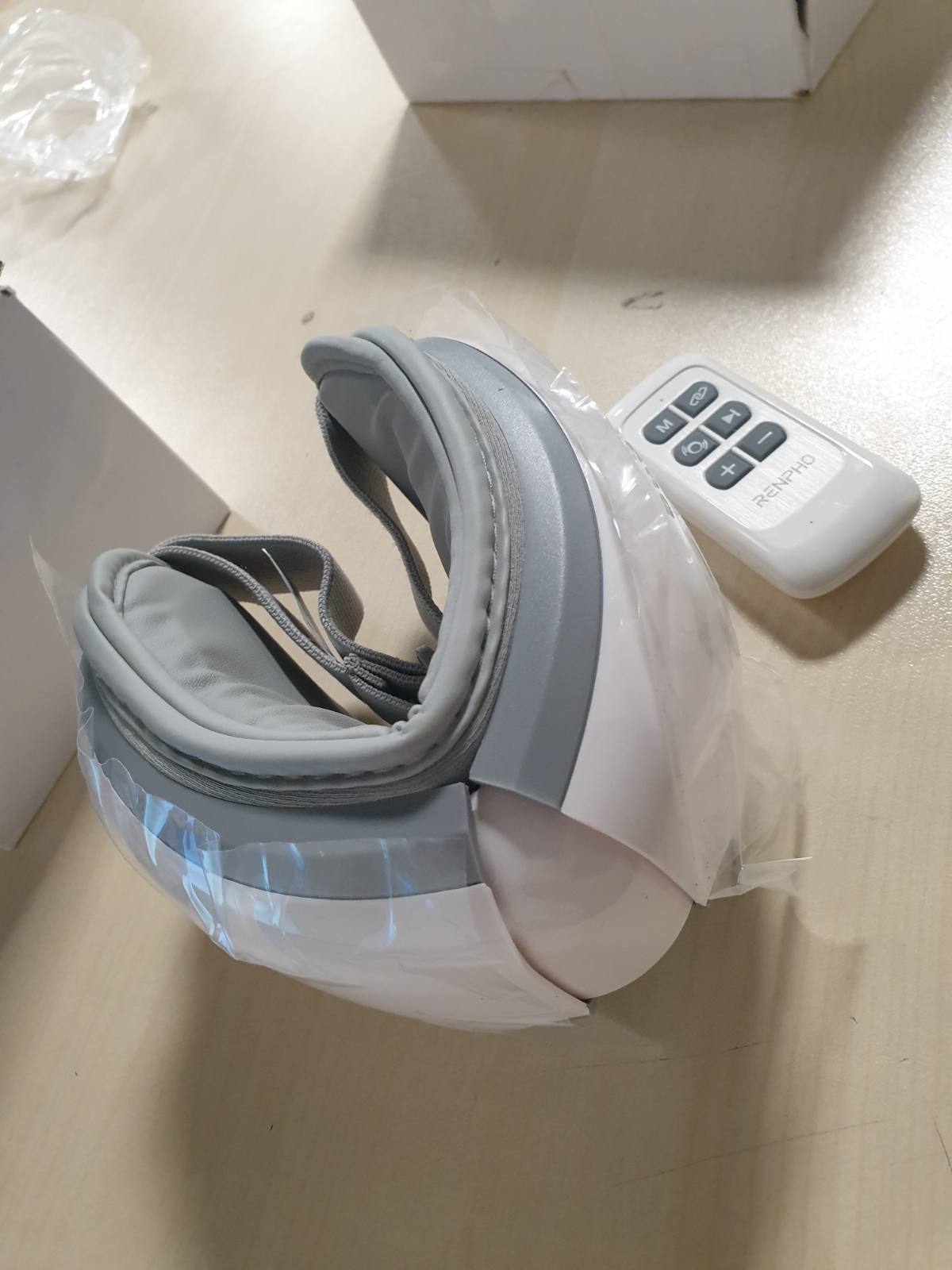 300336 - RENPHO Eyeris 1 - Masazhues Sysh me Telekomandë, nxehtësi, dridhje dhe muzikë Bluetooth, maskë masazhi për sy për gjumë dhe sy të tharë.
