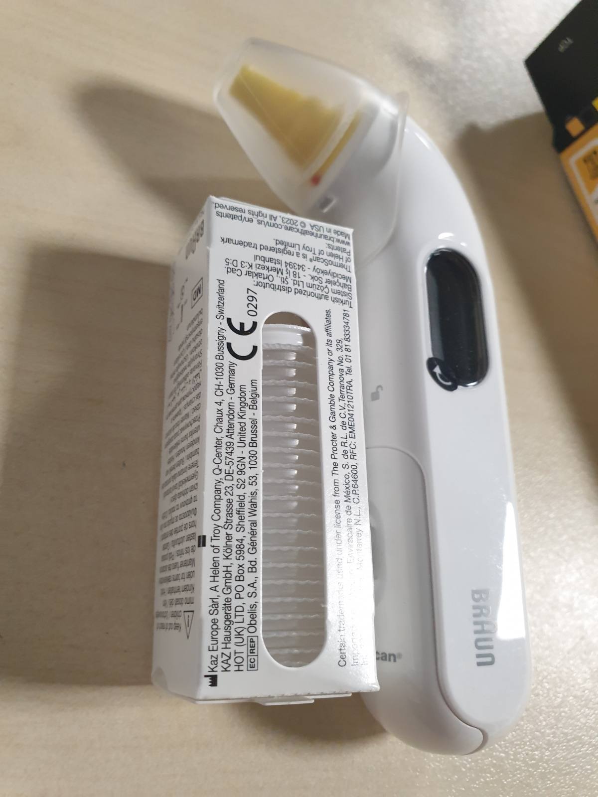 300876 - BRAUN Termometër Veshi ThermoScan 3 IRT3030 - Matje e Shpejtë 1 Sekondë - Ekran Dixhital - I Përshtatshëm për Foshnje dhe Fëmijë të Vegjël