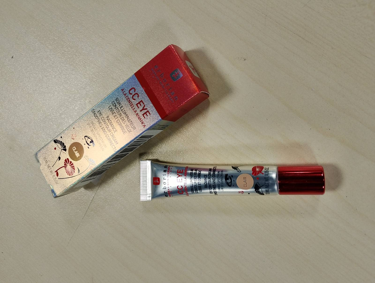 307632 - ERBORIAN Krem për sytë CC, me ngjyrë, hidraton me SPF 20, kujdes korean për sytë me Centella Asiatica, 10 ml