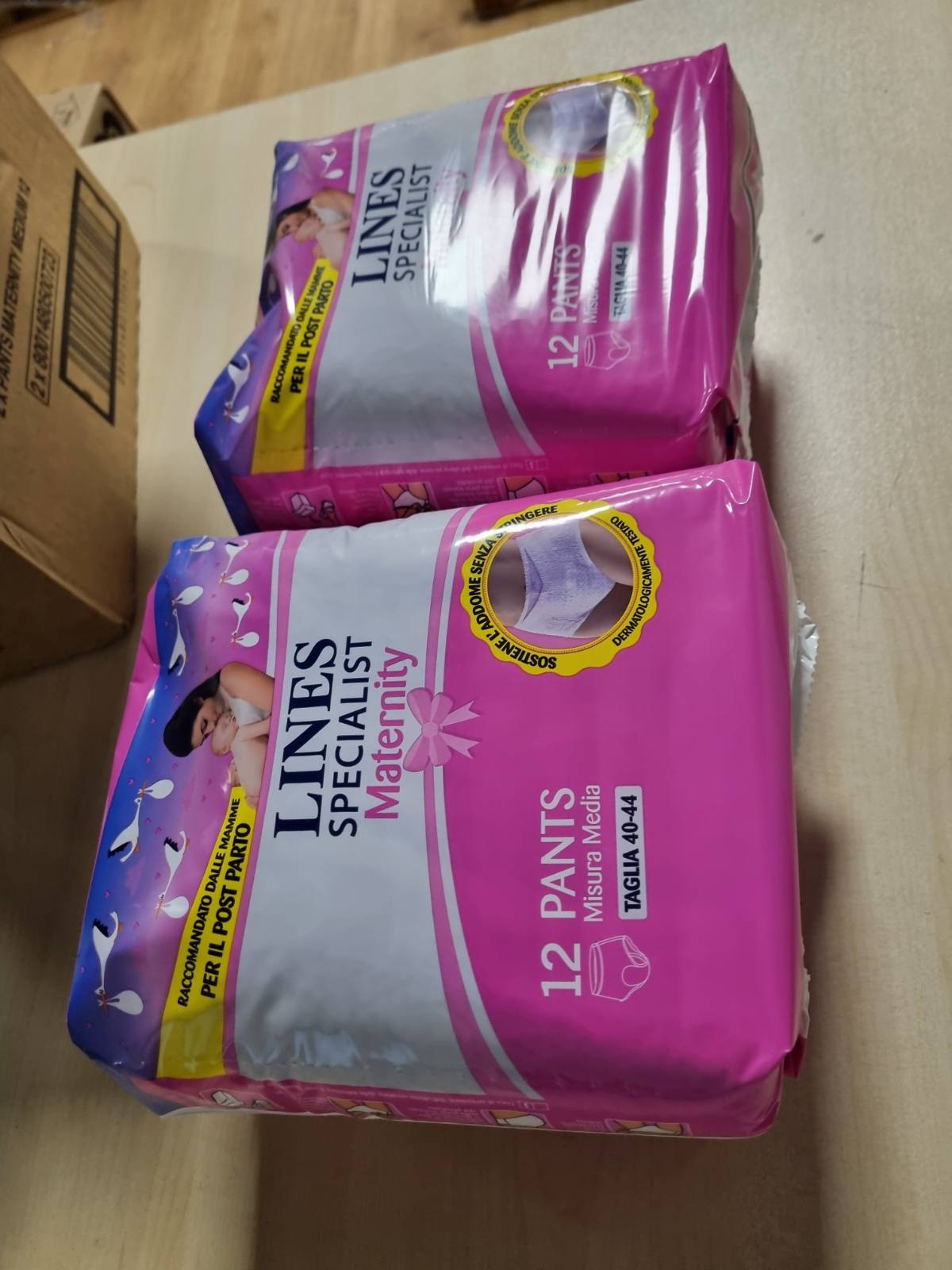 311479 - LINES SPECIALIST Maternity, Mbathje Absorbuese Postpartum, Mbështetje Barku, Thithje të Shpejtë, Madhësia M, Pako me 24 copë