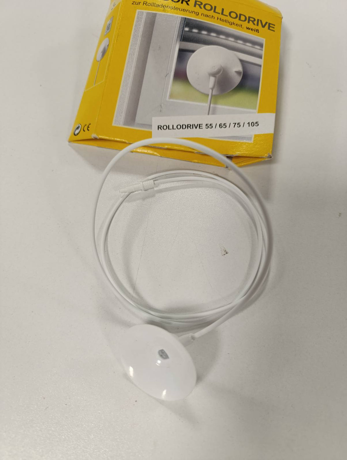 313975 - Schellenberg Sensori i Diellit 22720 Rollodrive për mbështjellës elektrikë RolloDrive 55, 65, 75 dhe 105, gjatësia e kabllit 0.75 m