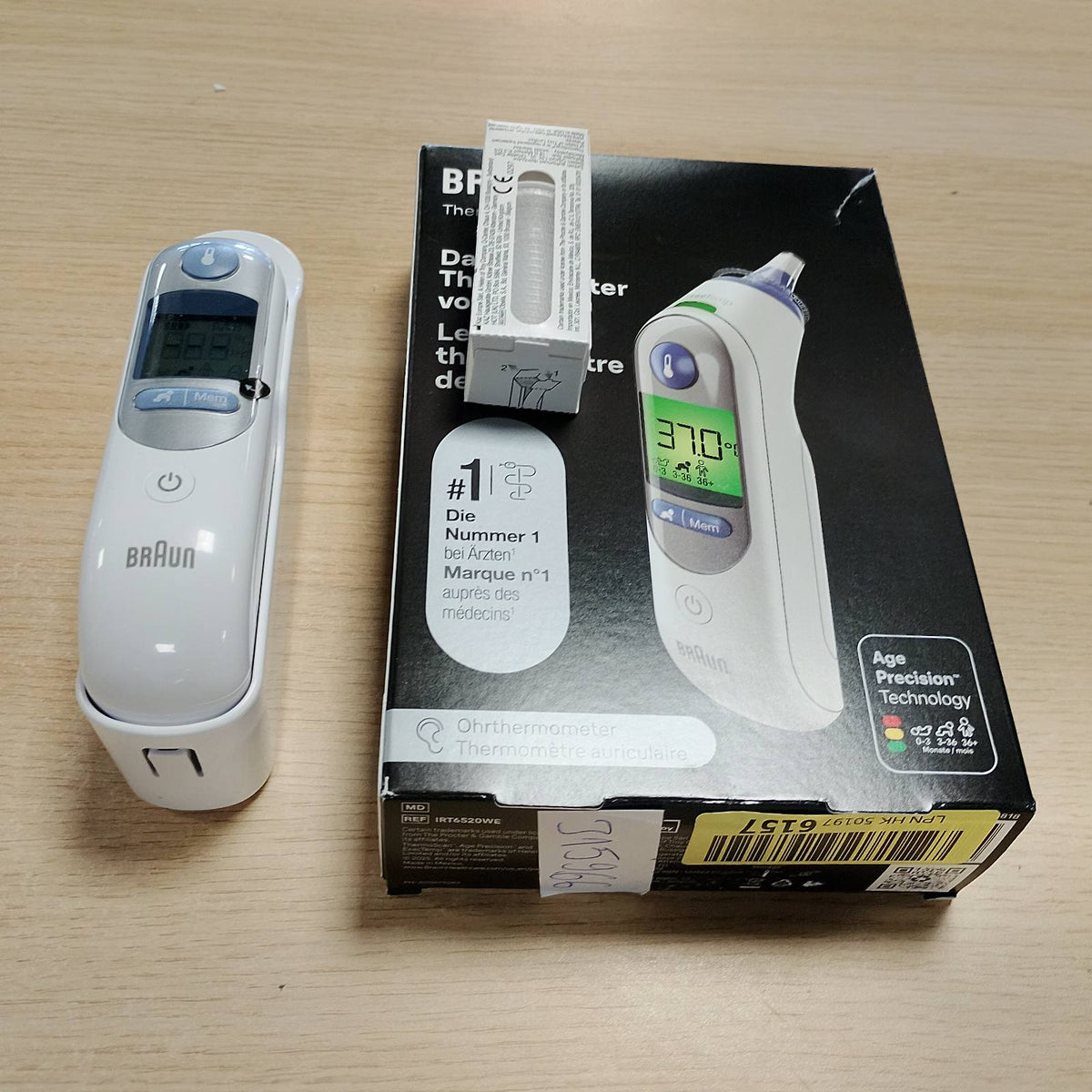315966 - BRAUN Termometër Veshi ThermoScan 7 BRAIRT6520, I Bardhë, Pesha: 0.1 kg, Material: Plastike, Saktësia: ±0.1°C