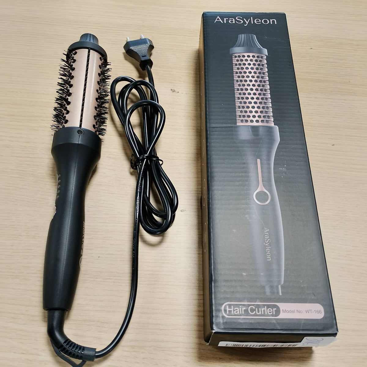 316295 - ARASYLEN Furçë e Ngrohtë me Teknologji Jonike, Furçë Elektrike për Flokë, 38 mm, 5 Cilësime Temperature (120-200°C), Qeramikë-Turmalinë, Koha e Ngrohjes 30 sekonda