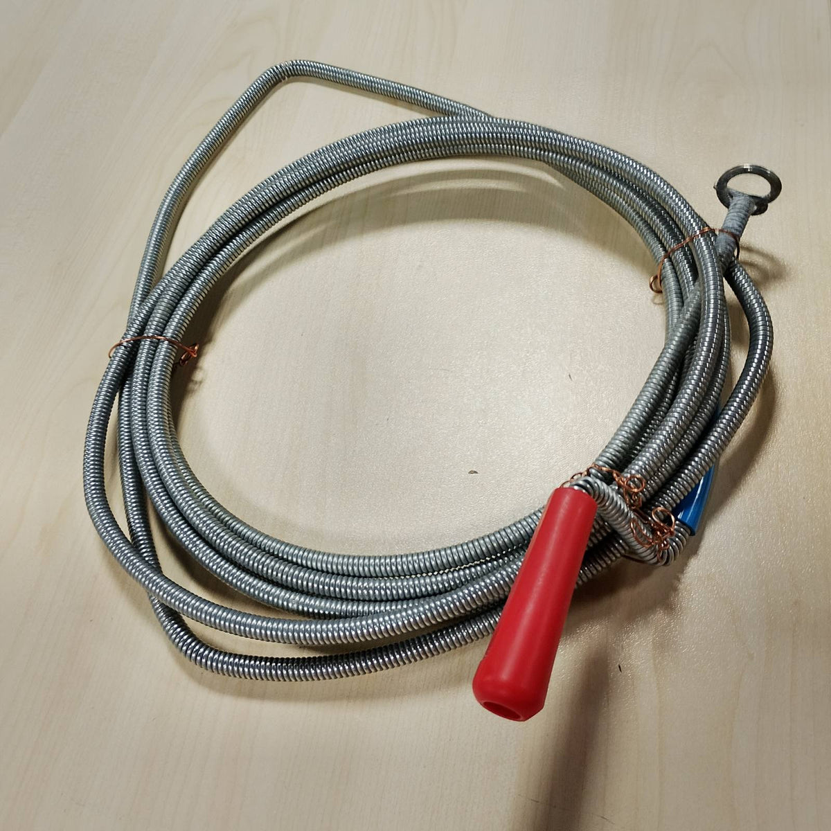 317112 - ROTHENBERGER Spirale për Pastrimin e Tubave Industriale 5 m | Çelik pranveror | Diametri: 9 mm | Me shpuese rikuperimi dhe dorezë dore | Për tuba plastikë, gize ose gresi | 072984E