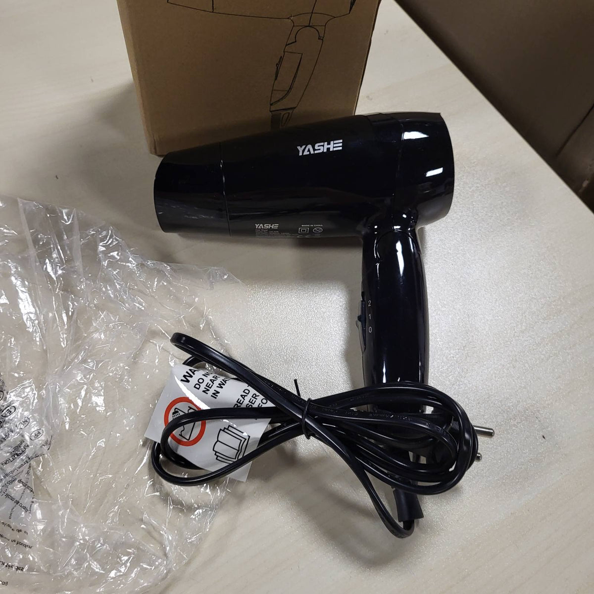 317916 - YASHE Tharëse Flokësh Mini e Palosshme, 1200W, 2 Cilësime Nxehtësie dhe Shpejtësie, Kabllo 1.8 m