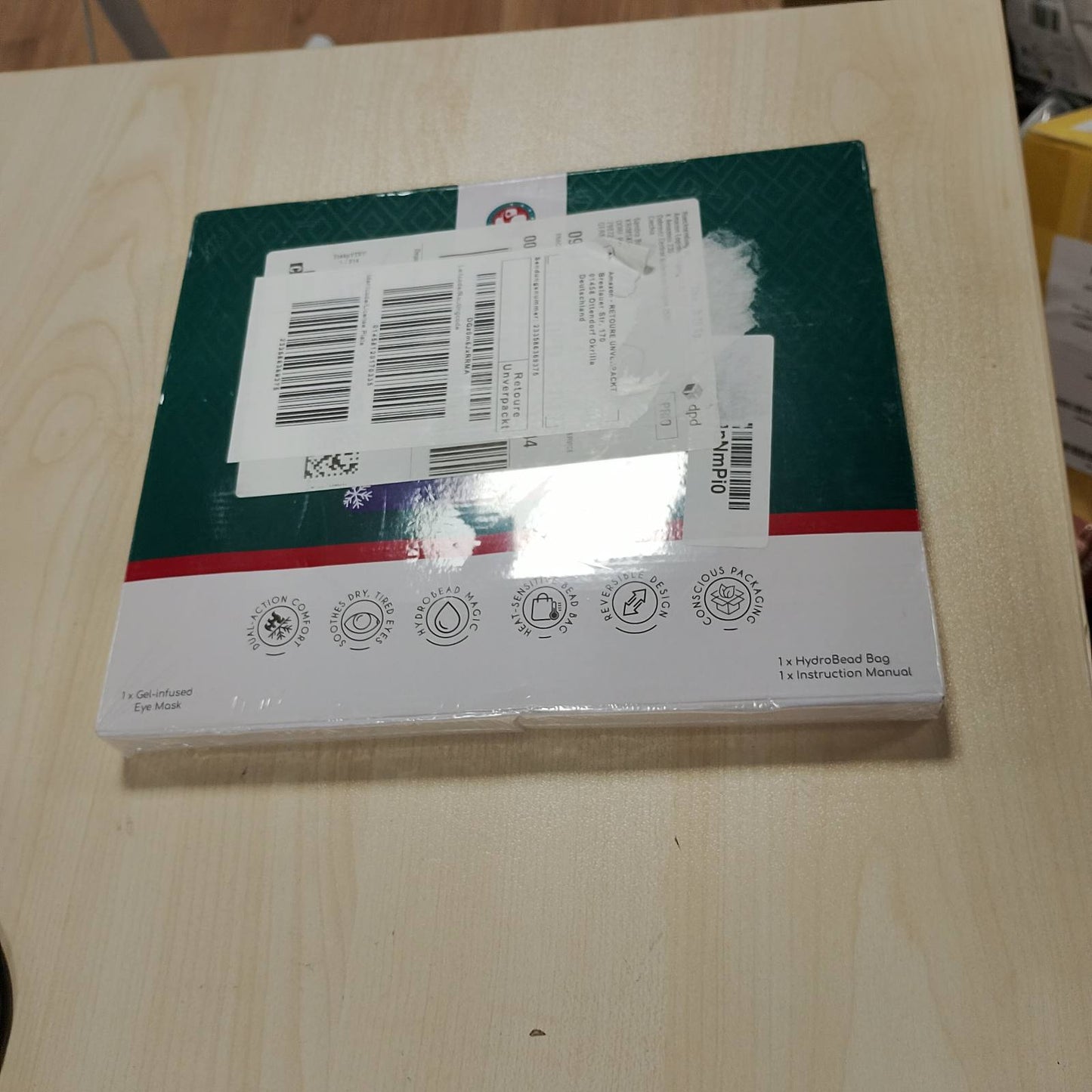318201 - MASKË PËR SYTË 2 NË 1 ME NGROHJE DHE FTOHJE, AKTIVIZOHET NË MIKROVALË, FUNKSION PËR SY TË DRY, ËNJTJE TË SYVE
