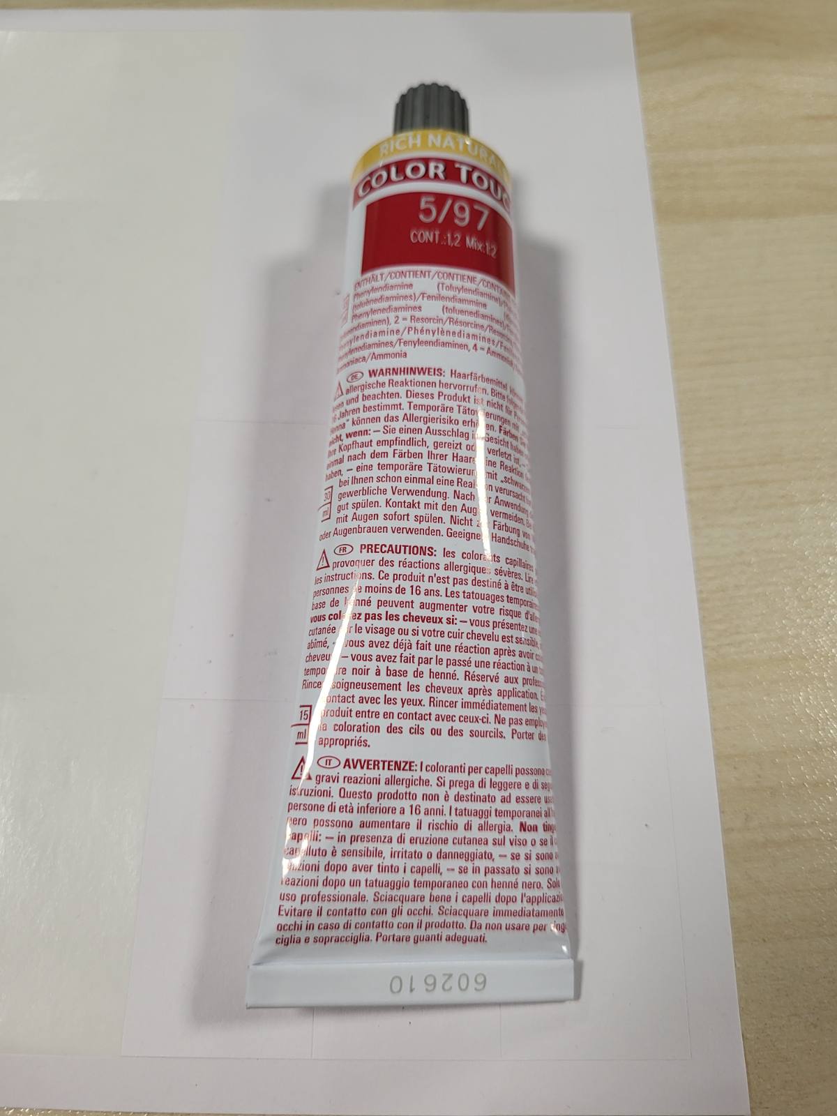 318465 - WELLA PROFESSIONALS Color Touch Rich Naturals 5/97 Ngjyrë kafe e çelët Cinder Brown - Ngjyrë intensive vegane për flokë pa amoniak me pastrues metali - 60 ml