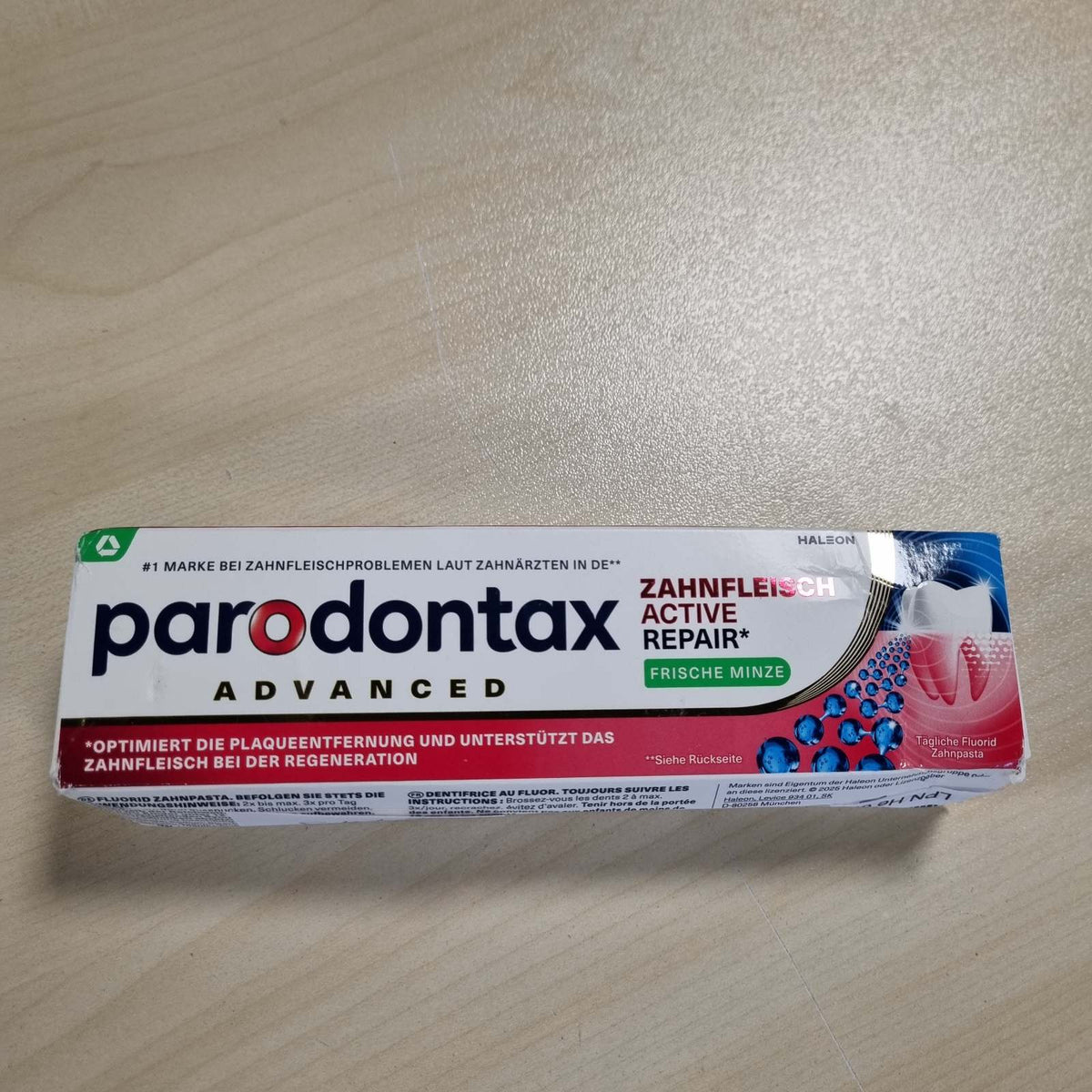 318773 - PARODONTAX Pastë dhëmbësh Active Repair me fluor, 75ml, për mishra më të shëndetshëm që nga java e 1-rë
