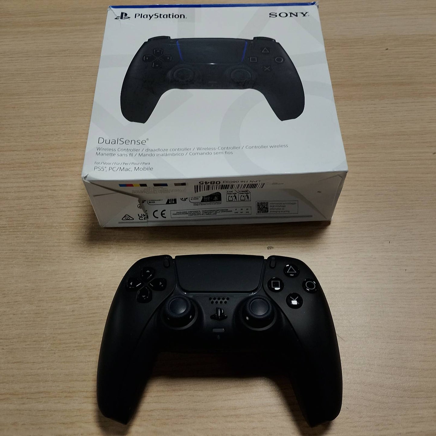319480 - SONY DUALSENSE, Kontrolluesi pa tel, Ngjyra: I zi mesnate, Versioni ndërkombëtar
