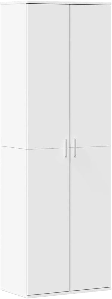 265510 - vidaXL Highboard, Sideboard for Hallway Living Room, Side Cabinet with Door, Cupboard, Storage Cabinet, Modern Style, White Engineered Wood