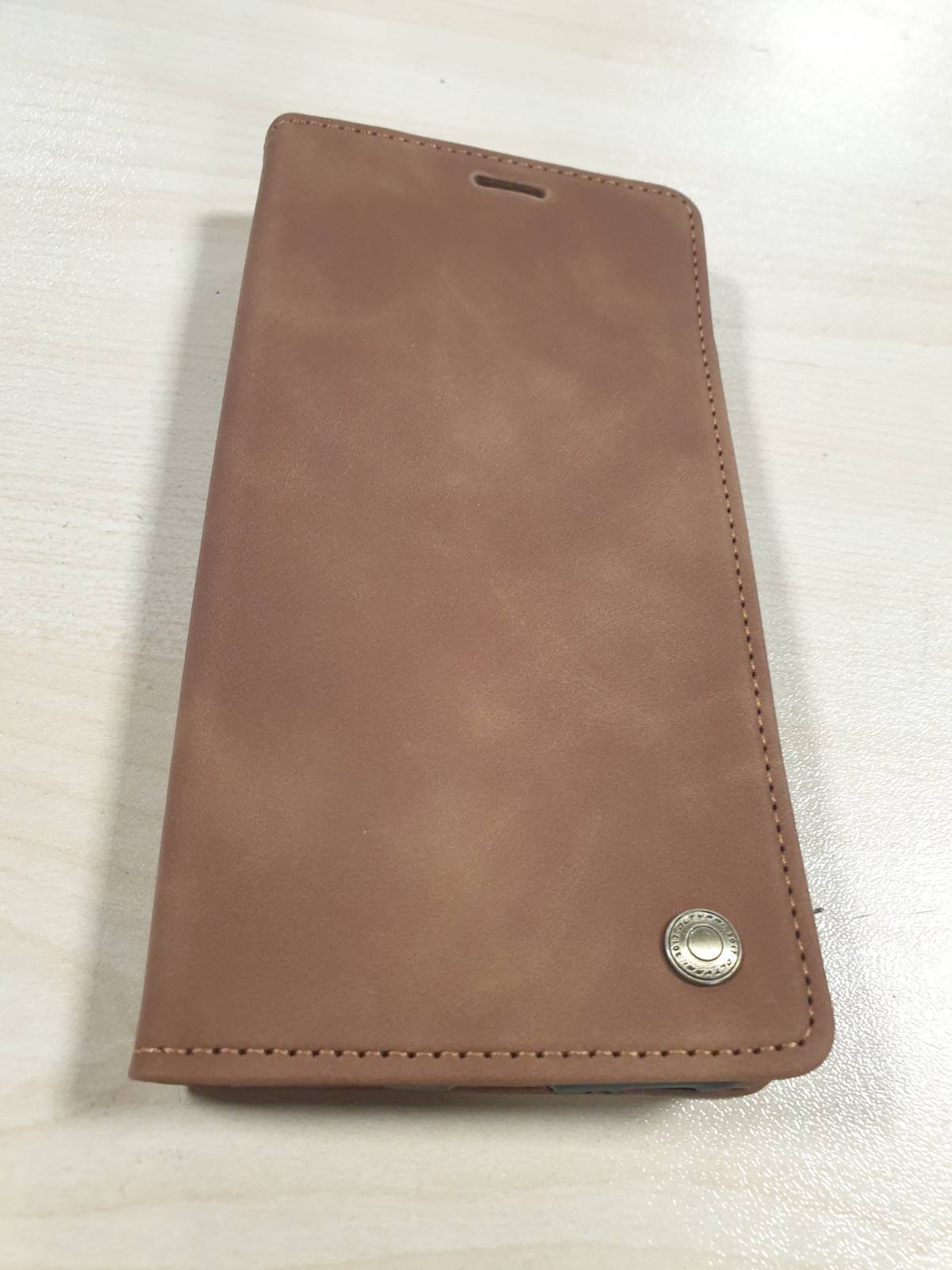 320481 - QLTYPRI Mbrojtëse për Samsung Galaxy A50, Portofol me Vende për Karta, Lëkure PU Vintage, Ngjyrë Kafe