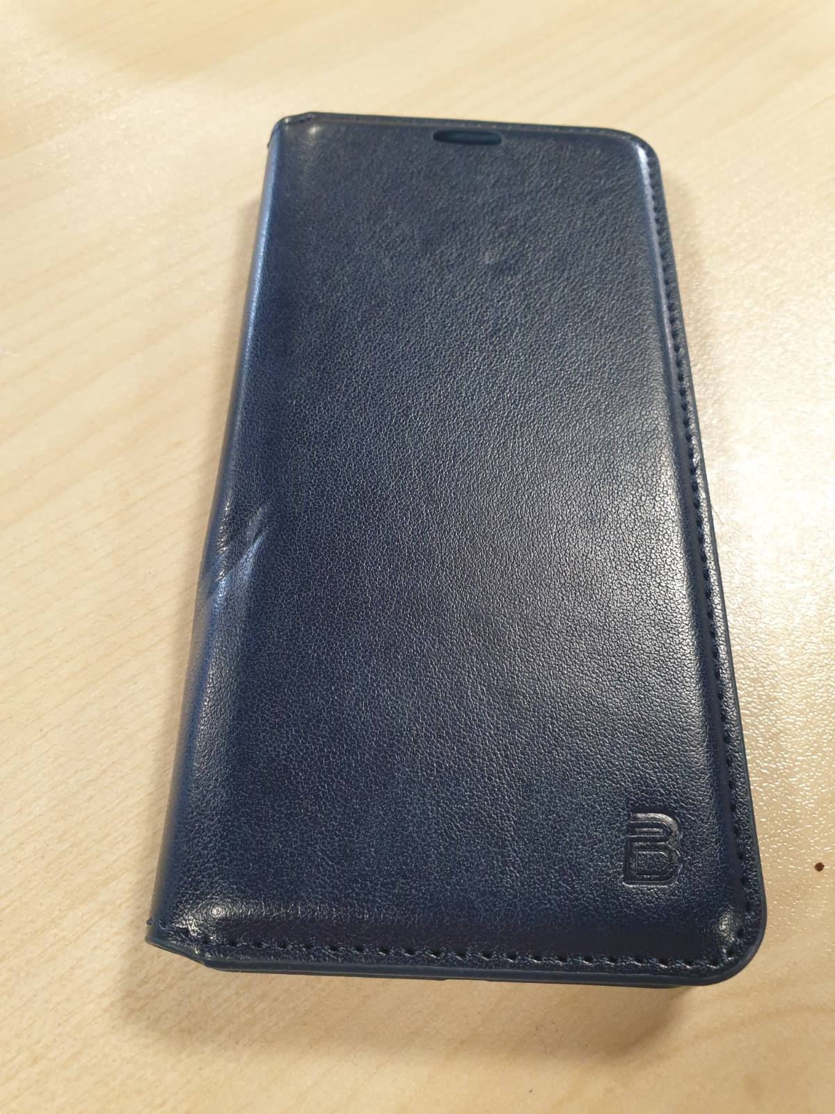 320527 - BEZ Mbrojtëse për Samsung A40, lëkure premium me palosje, vende për karta krediti, mbyllje magnetike, blu