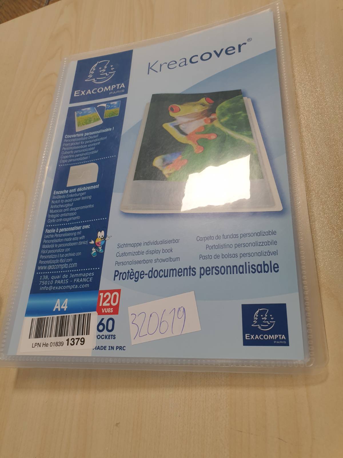 320619 - EXACOMPTA Ref. 5768E - 1 Mbrojtës Dokumentesh Kreacover Chromaline - 60 xhepa kristali - 120 pamje - për A4 - dimensionet 24 x 32 cm - mbulesë polipropileni gjysmë e ngurtë