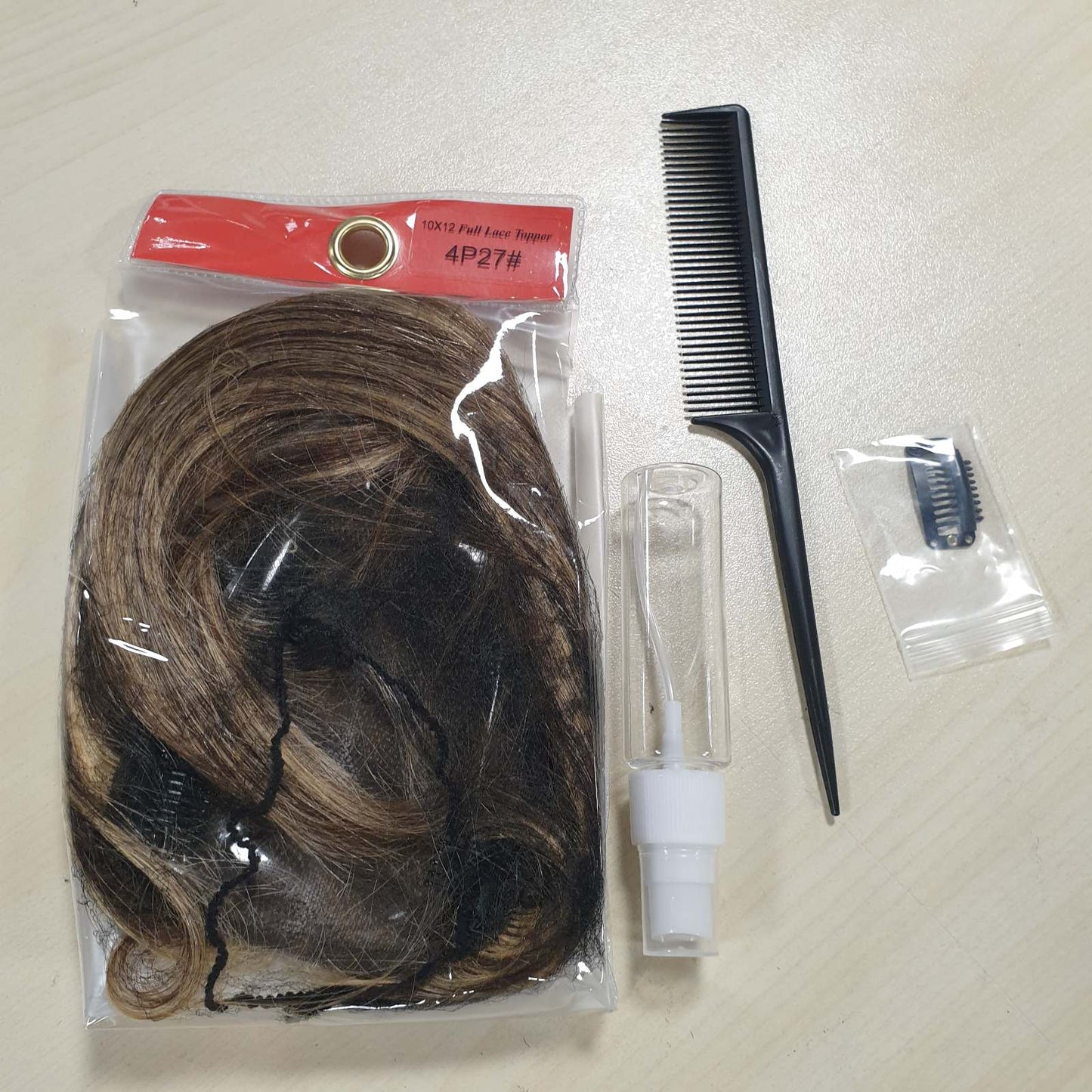 320892 - Mbështjellës flokësh për femra, 100% flokë të vërtetë, 40g, 12 inç, ngjyrë kafe mesatare