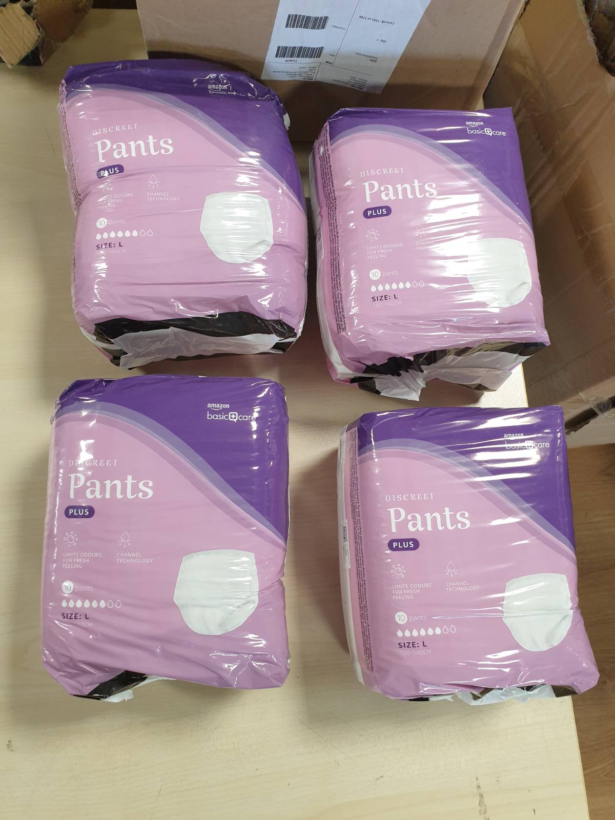 321350 - HEALTHCARE Të brendshme për femra nga Amazon, madhësi të mëdha 40 copë (4 pako me nga 10), të bardha
