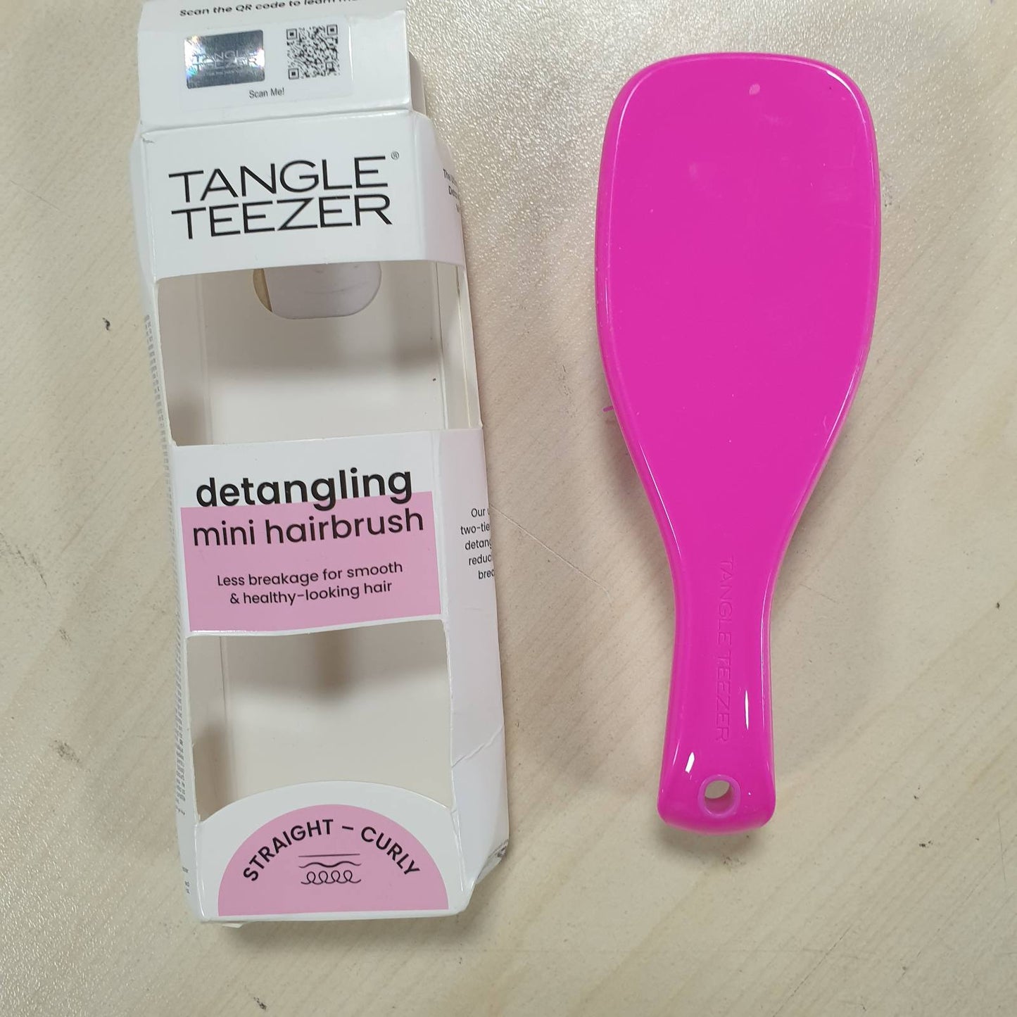 321913 - TANGLE TEEZER - Ultimate Detangler i Vogël, për Flokë të Lagur dhe të Tharë, Furçë Detangler për të Gjitha Llojet e Flokëve, Rozë