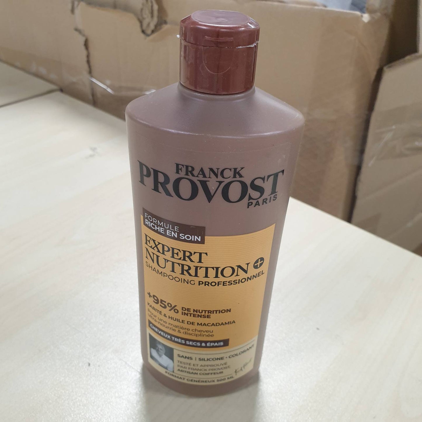 322103 - FRANCK PROVOST Shampo Expert Nutrition+, 500ml, për flokë të trashë me gjalpë shea