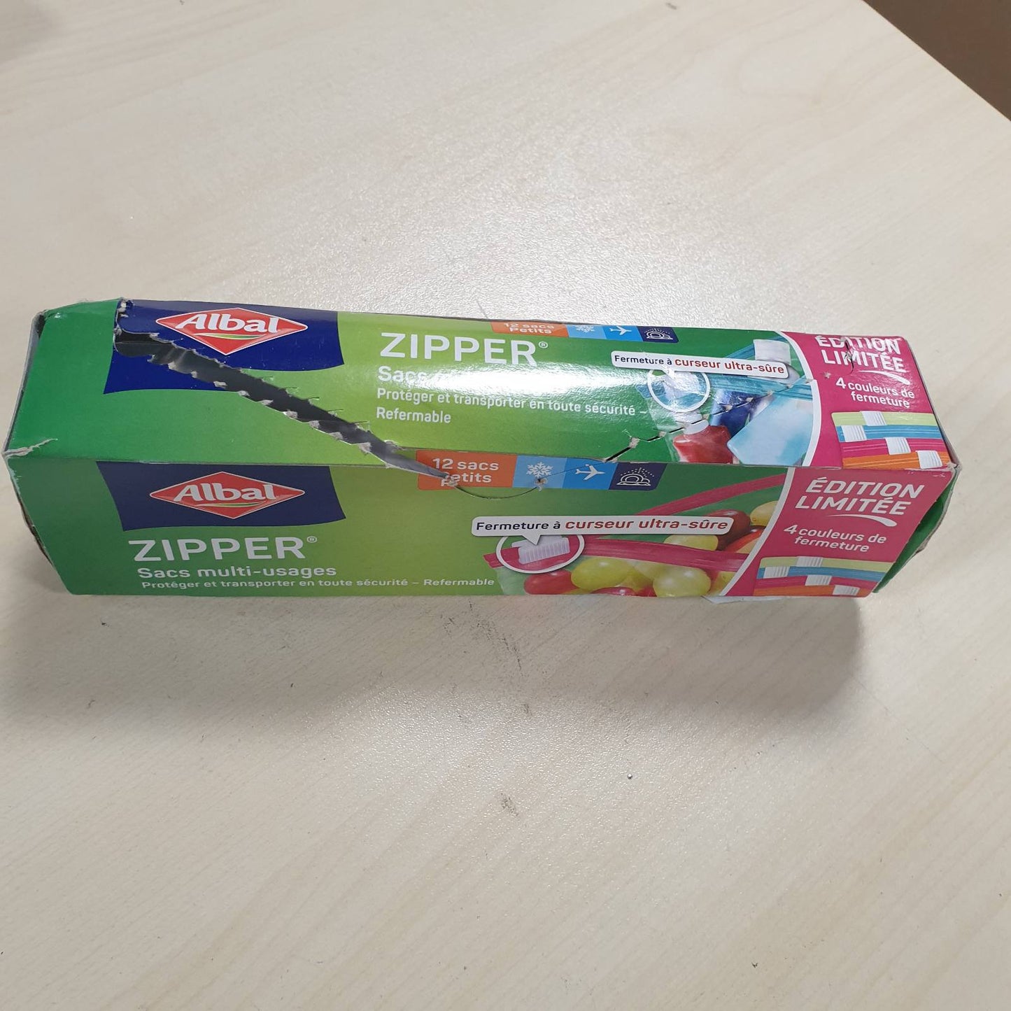 322158 - ALBAL 12 Qese me Zinxhir Shumëpërdorimëshe, Madhësi e Vogël 1L, Mbyllje me Zinxhir, Të Ripërdorshme