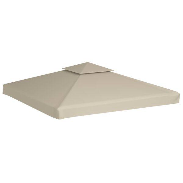 280300 - vidaXL Mbulesë Tende për Gazebo Zëvendësuese 310 g / m² Bezhë 3 x 3 m