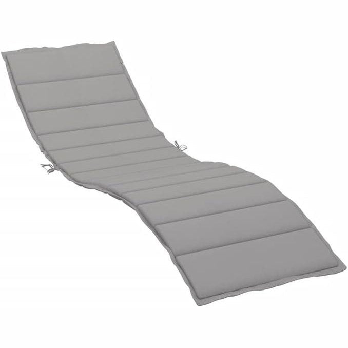 280287 - vidaXL Jastëk Shezlloneje, Jastëk për Kopsht, Verandë, Oborr, Gri, 200 x 60 x 3 cm, Pëlhurë Oxford