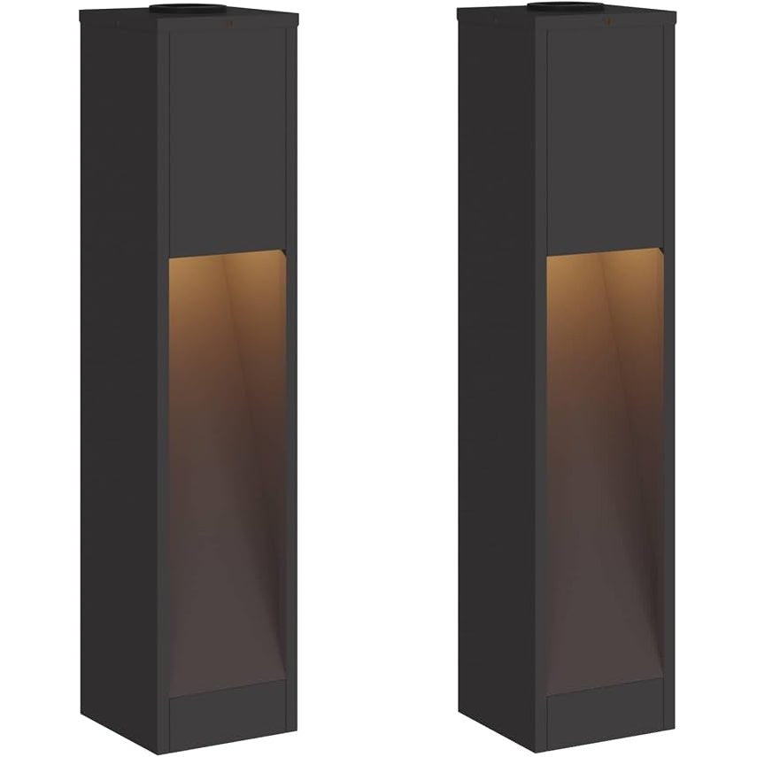 334550 - VIDAXL Dritë LED për Rrugë Diellore, 2 copë, e Bardhë, 18 x 18 x 80 cm