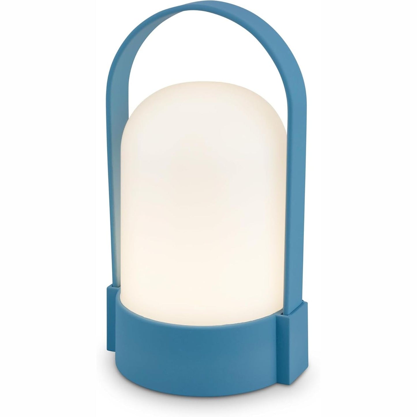 224653 - BRILONER - Llambë Tavoline LED Pa Tel IP44, Kontroll me Prekje, e Errësueshme, USB-C, Bateri e Zëvendësueshme, 9x8x15.5 cm, Blu