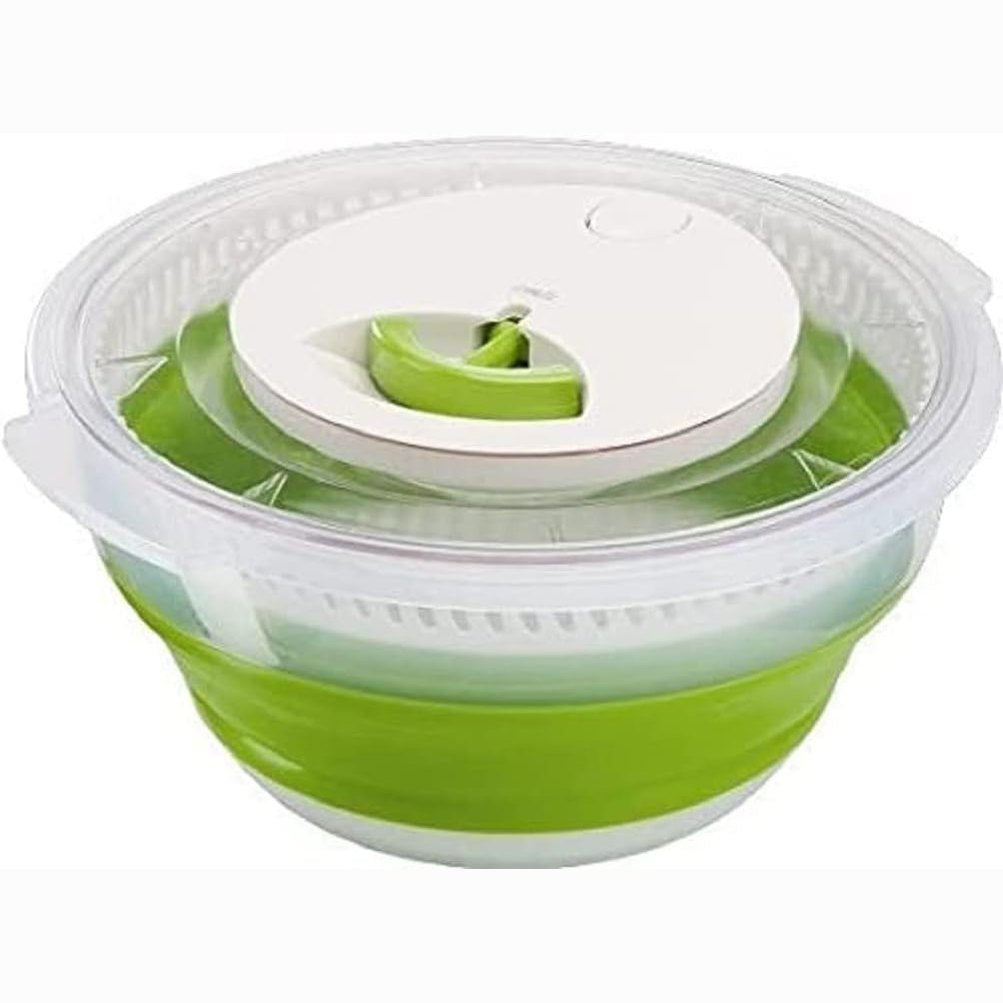 223440 - EMSA - Enë për sallatë e palosshme, plastike, transparente/jeshile, Kapacitet 4 litra
