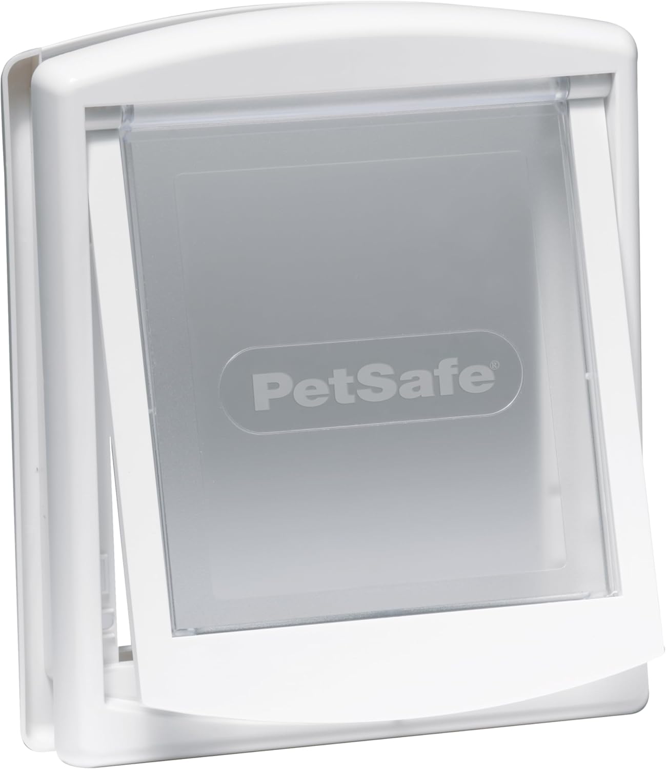 220261 - PETSAFE Kapak Staywell Origjinal për Mace dhe Qen, Hyrje dhe Dalje me 2 Kalime - Derë për Kafshë Shtëpiake e Brendshme dhe e Jashtme, e Ngurtë, Përfshihet Paneli i Mbylljes – E Bardhë (S)