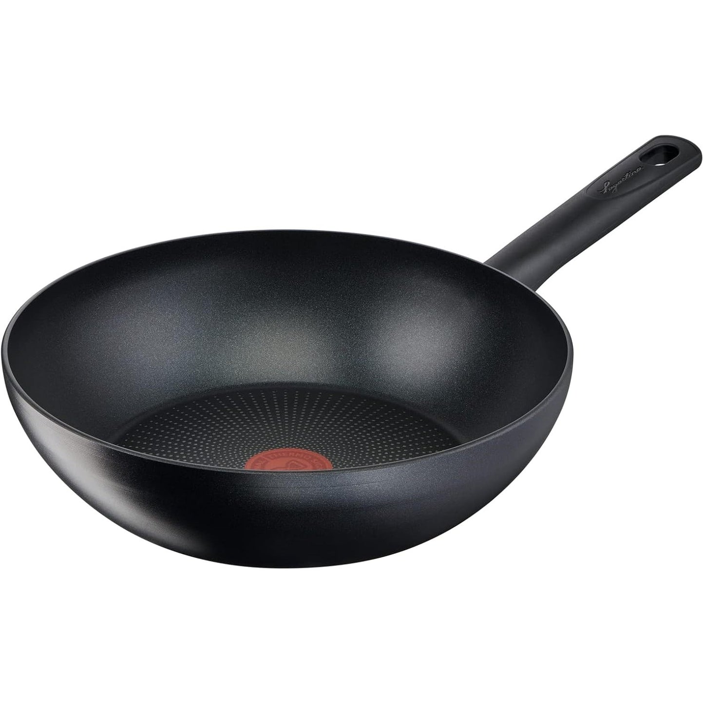 187314 - LAGOSTINA Wok Jeshil Rigenera Jo-Ngjitës prej Alumini 100% të Ricikluar, Ø 28cm, Tavë Furre për Induksion me Gaz, Shtresë Rezistente ndaj Gërvishtjeve, Dorezë Ergonomike