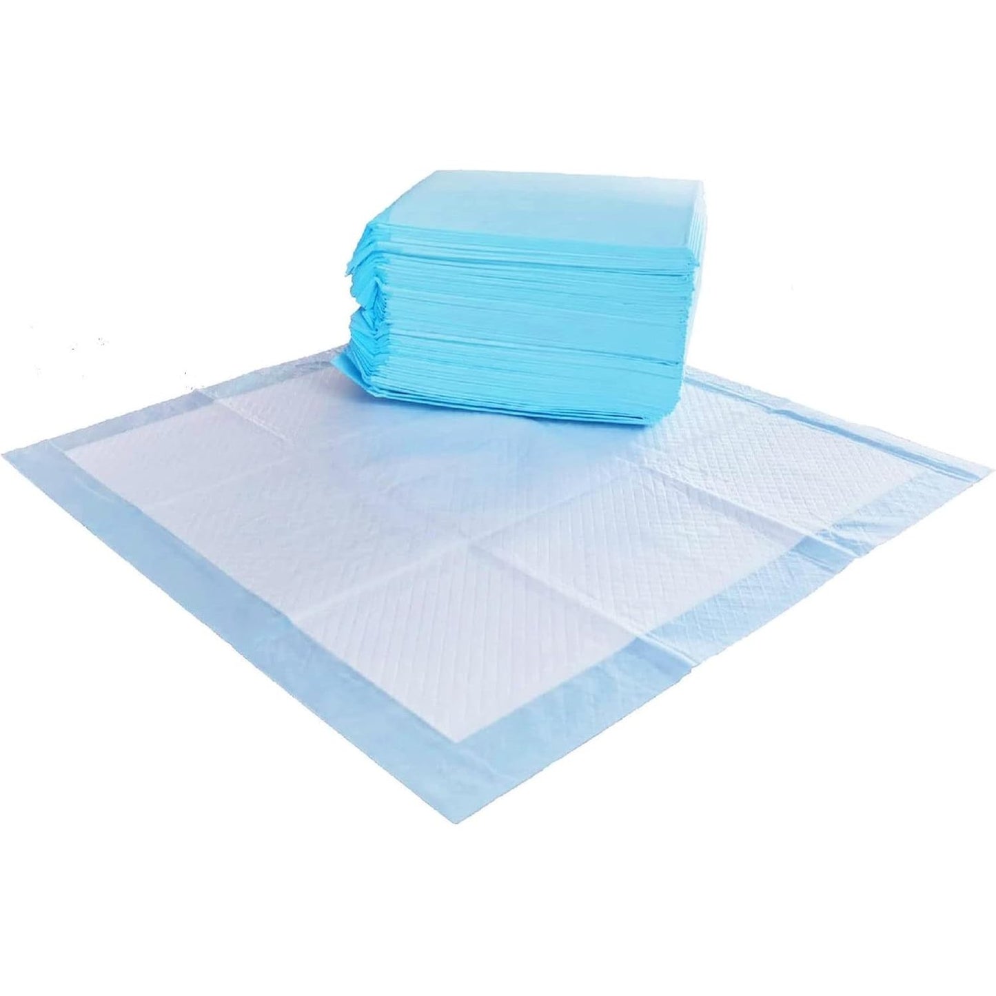 219602 - AMAZON BASICS Paketa me 50 jastëkë stërvitjeje për qen, 56 x 56 cm, të papërshkueshëm nga uji, të parfumuar, Blu/e bardhë