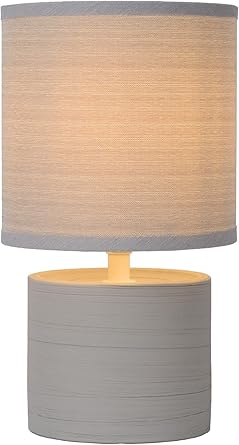 77938 - LUCIDE GREASBY - Llambë e Tavolinës - Ø 14 cm - 1xE14 - Ngjyra e Gri