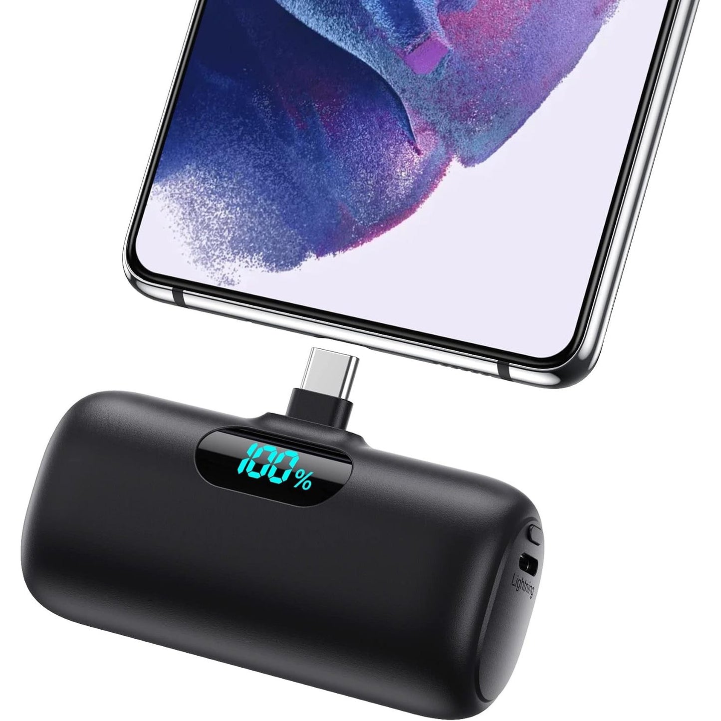 267098 - Feob Bateri e jashtme USB-C 5000mAh Powerbank mini portativ me karikim të shpejtë 15W 3.0A me ekran LCD, i pajtueshëm me iPhone 15/15 Pro, Samsung S23, S22/Note/Huawei/Moto/LG/Pixel