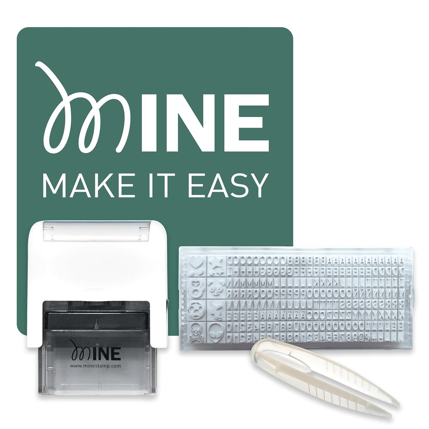 273984 - Mine Stamp Shënues Kompakt për Veshje dhe Libra, shënues kompakt i personalizueshëm për veshje për të rritur dhe fëmijë, vulosje emri e personalizuar për veshje për fëmijë