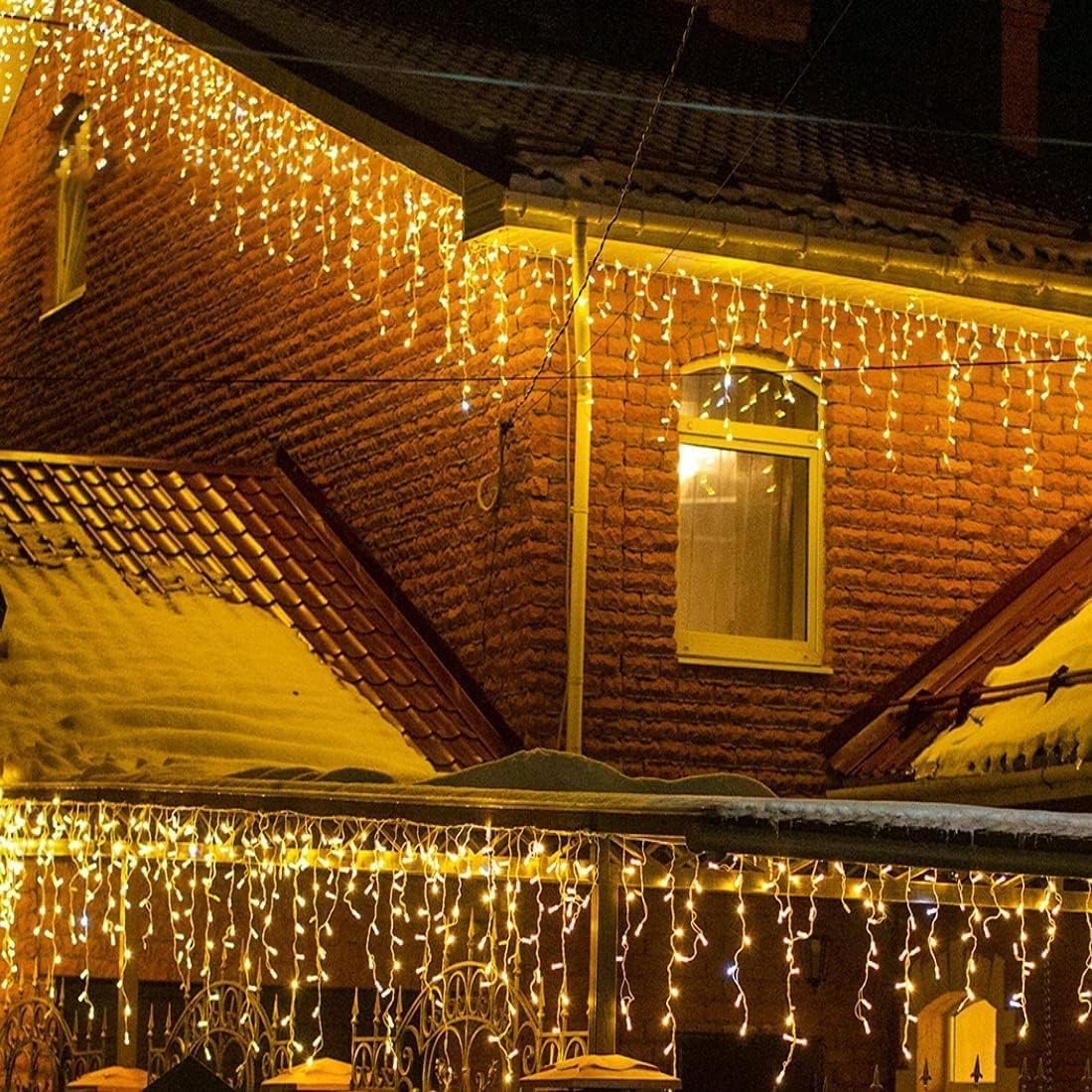 217827 - LEDYA 500 LED PËR DRITA AKULLOREJE TË JASHTME, DRITA KRISHTLINDJESH 18M, TË BARDHA TË NGROHTA, DRITA PERDE TË JASHTME TË PAPËRSHKUESHME NGA UJI, ME 8 MODALITETE DHE KOHËMATËS