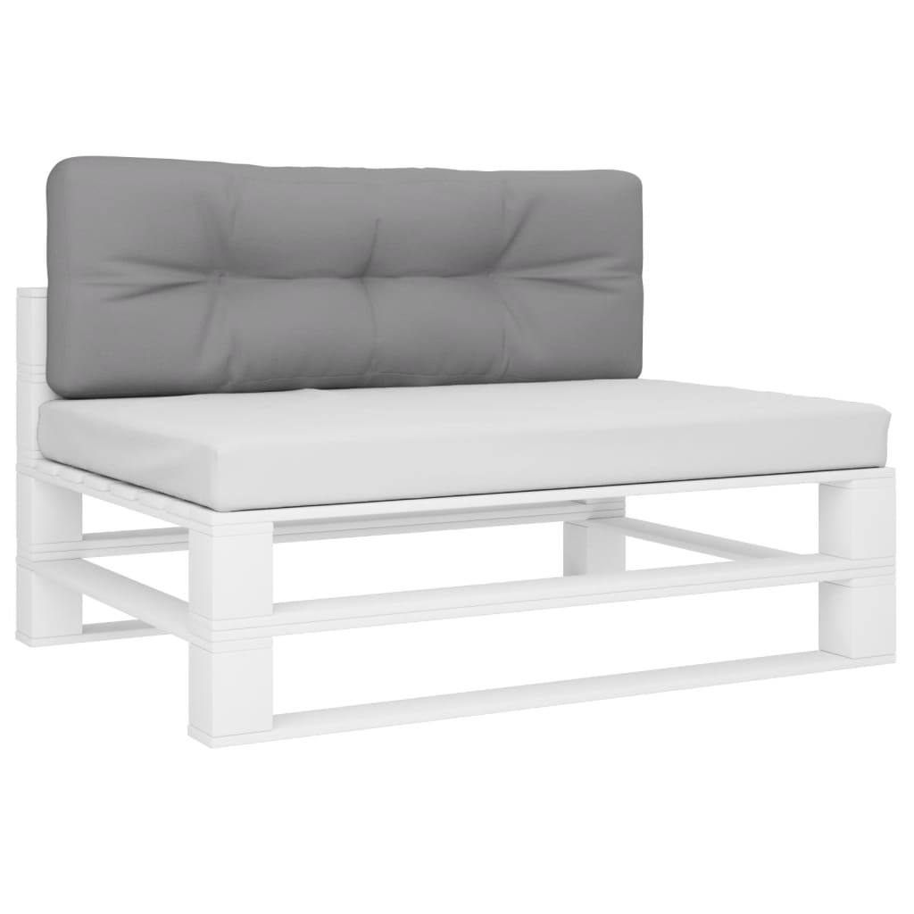 280674 - vidaXL Jastëk Palete Gri 120x40x12 cm Pëlhurë