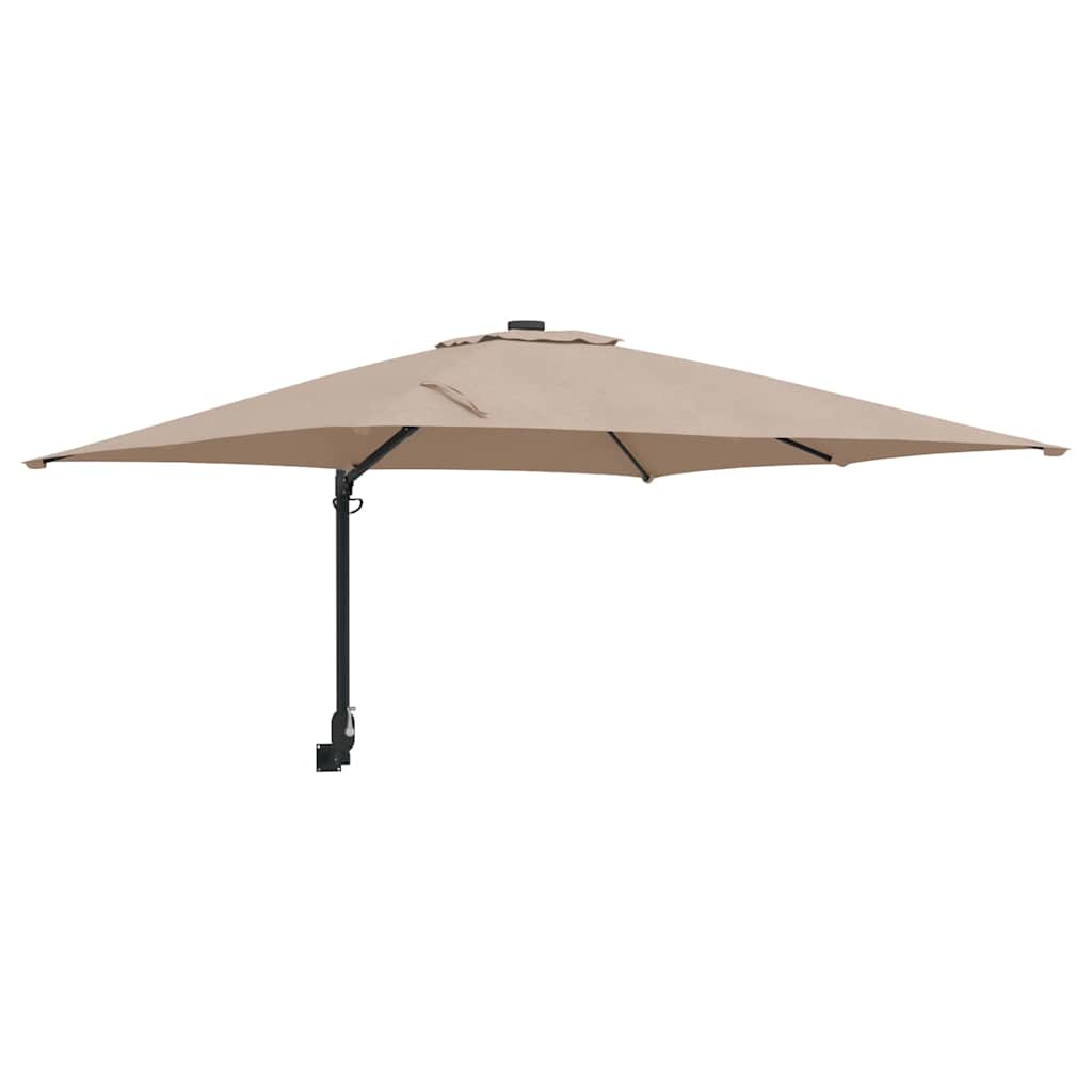 291374 - VIDAXL Çadër Kopshti 248.5 x 247.5 x 160 cm, Poliester dhe Çelik Taupe