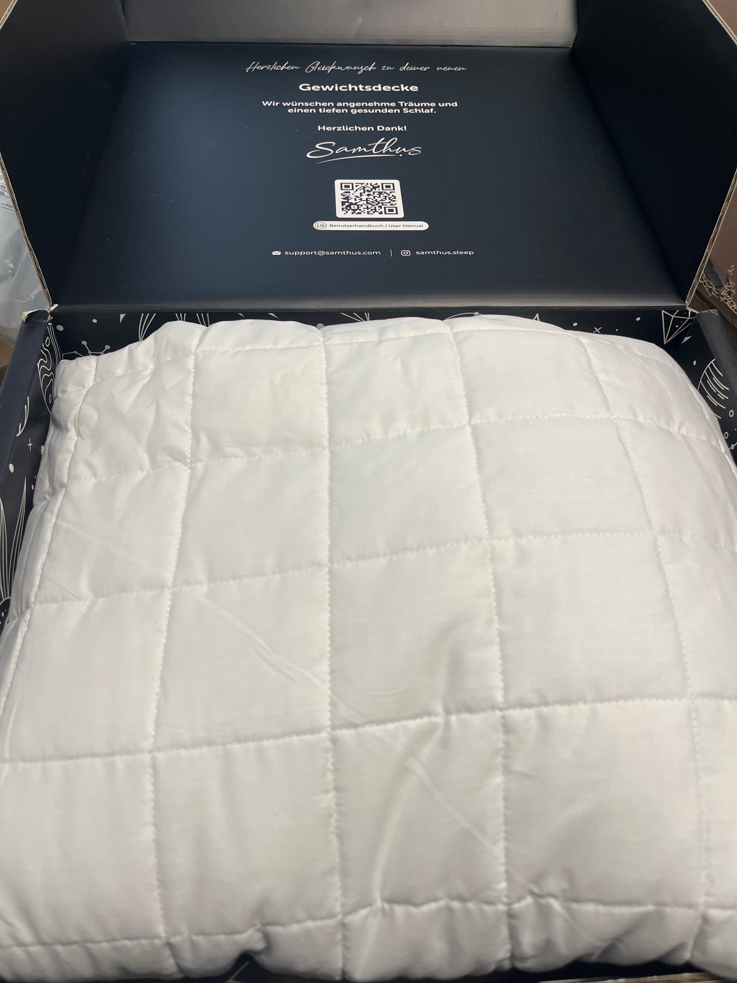 102174 - SAMTHUS Batanije me Peshë 135x200cm, 3kg, E Çertifikuar Oeko-Tex, 100% Pambuk, Batanije Antistres dhe Terapeutike