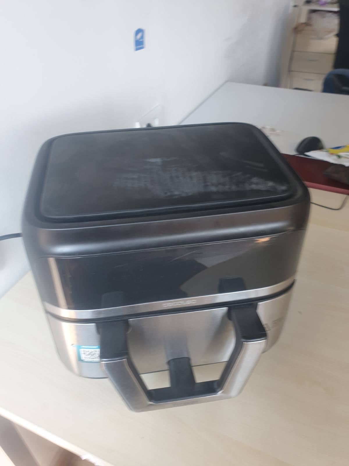 320812 - CECOTEC Fritezë ajri pa vaj 9L, Cecofry Dual 9000, 2850W, Dietike dhe Dixhitale, Panel me prekje, Temperaturë e dyfishtë dhe e rregullueshme, 6 Modalitete, Teknologji PerfectCook