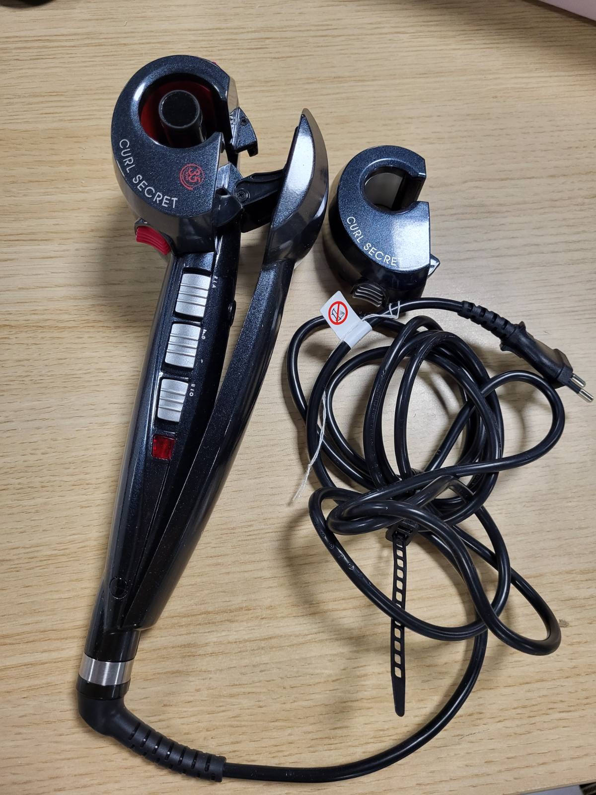 315265 - Hekur kaçurrelash automatik Curl Secret - Ionic 2, 2 aksesorë të ndërrueshëm, temperatura 190-230°C, i zi, diametër 25-35 mm, C1300E