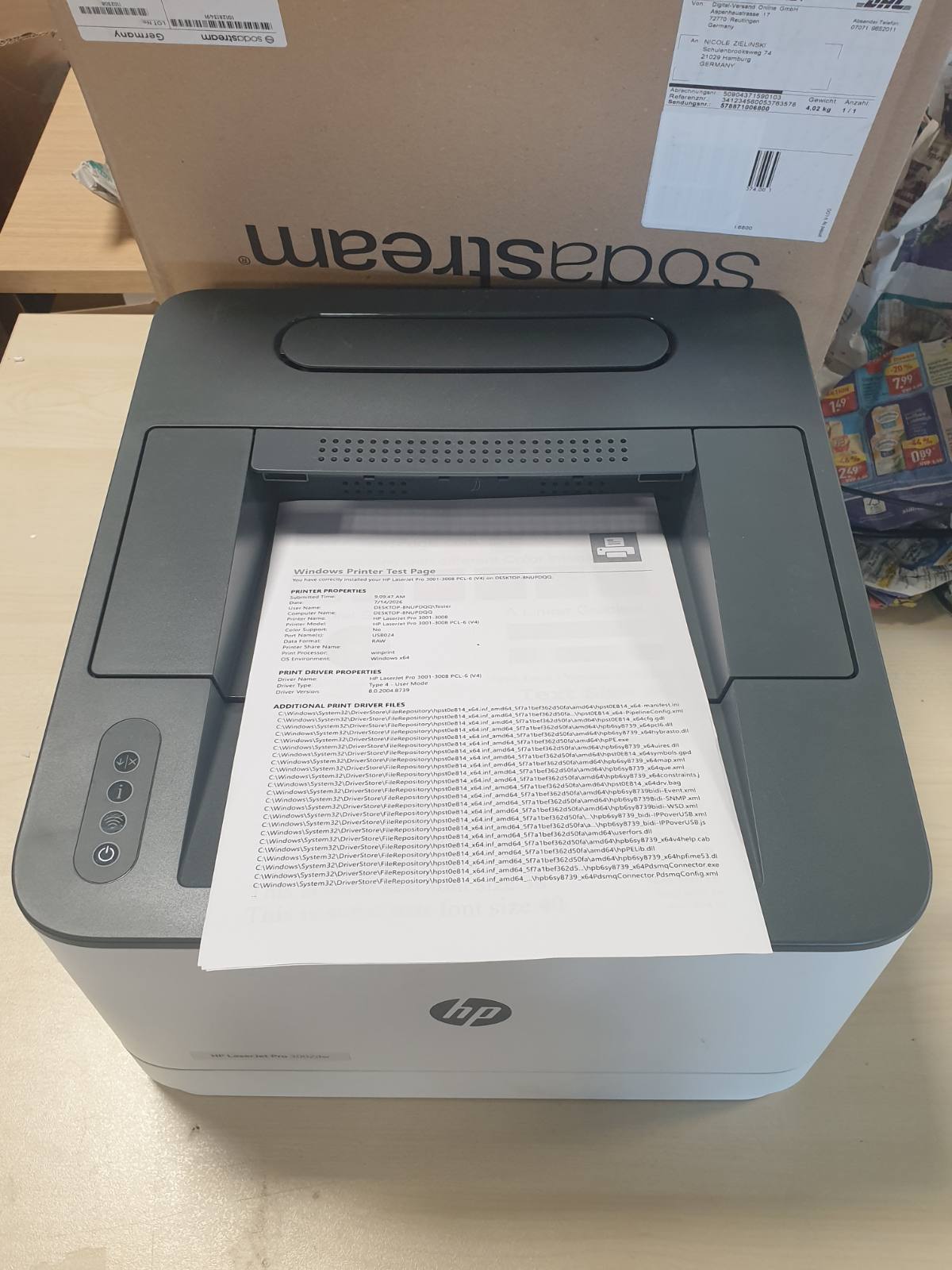 267652 - HP LASERJET PRO 3002DW – Printer Lazer, Printim Automatik nga të Dyfishta, deri në 33 faqe A4 në minutë, USB, WiFi, Ethernet, Bluetooth, Wolf Pro Security