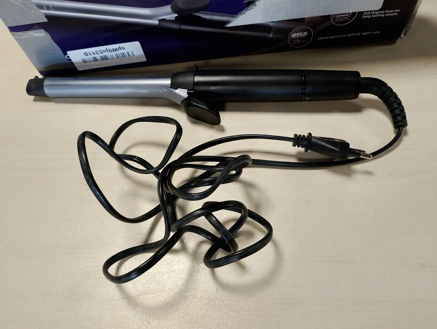 271581 - HEKUR KAÇURRELA Remington - 19 mm, Mbrojtje 4X, Veshje turmaline qeramike, Ekran dixhital deri në 210°C, Kaçurrela të ngushta dhe të përcaktuara, Pro Sprial Curl CI5519