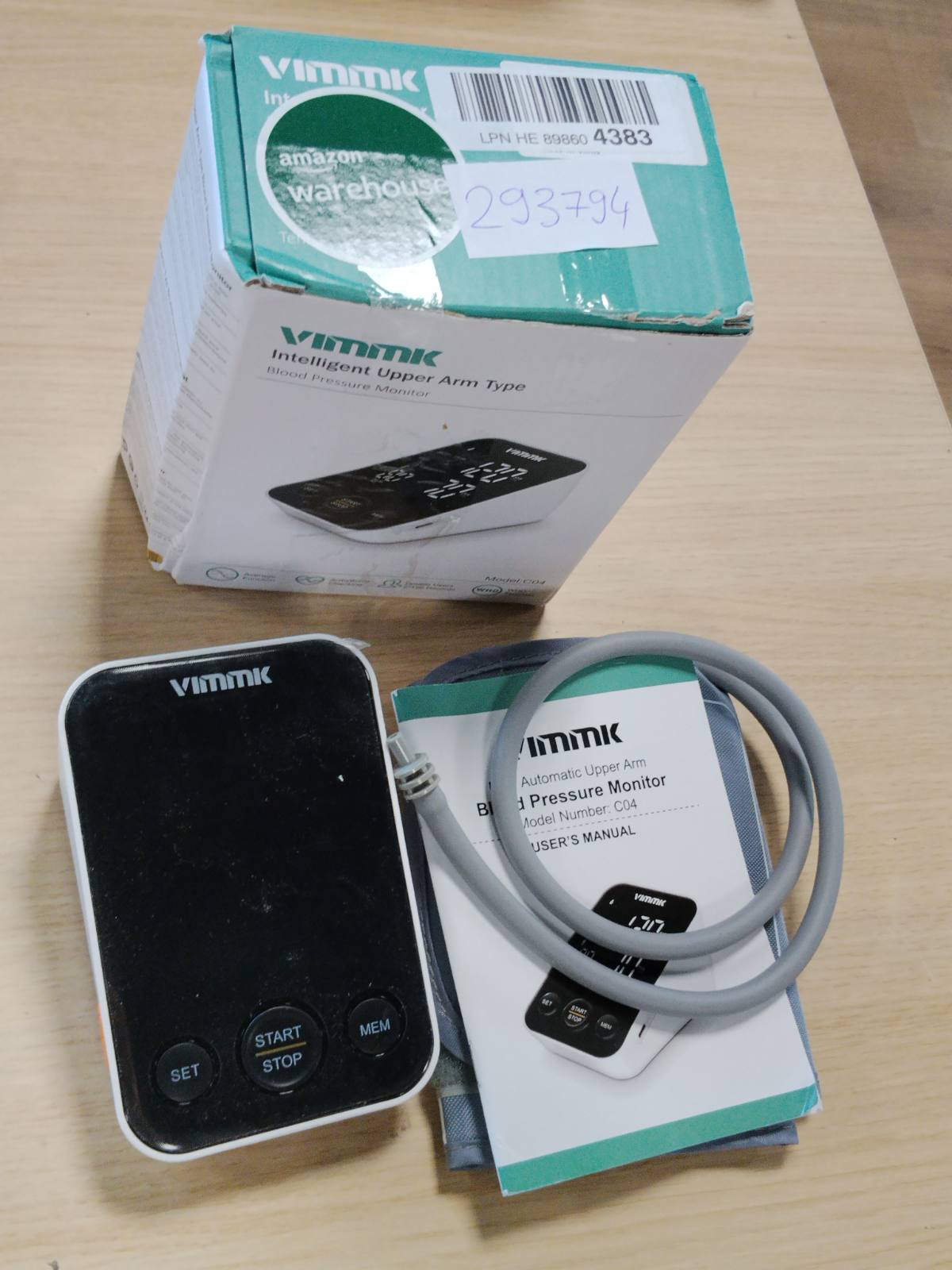 293794 - VIMMK Monitor dixhital i presionit të gjakut për krahun e sipërm, ekran LED, zbulim të aritmisë, matje të pulsit, 2 x 120 cilësime memorieje, madhësia e manshetës 22-40 cm