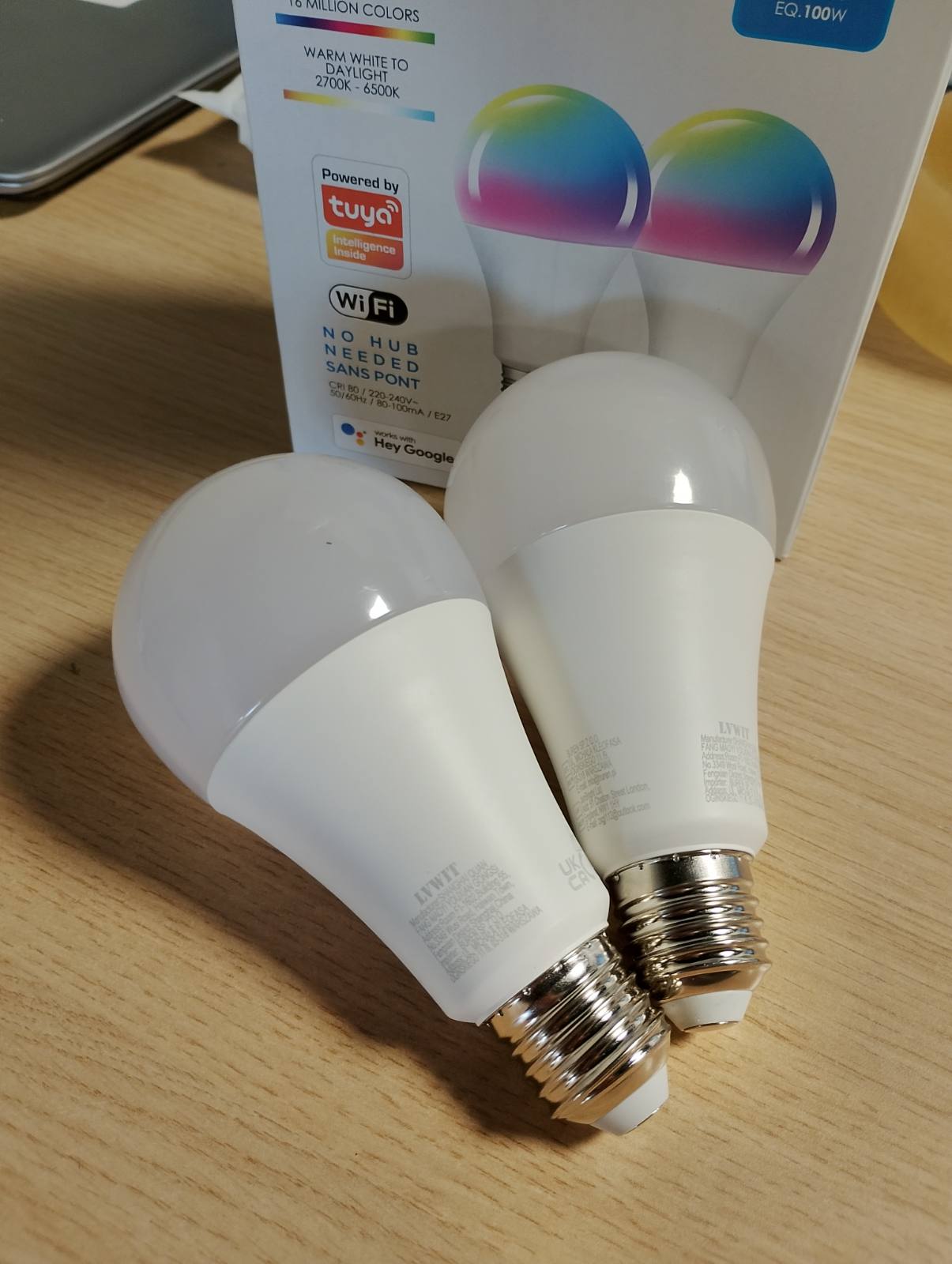 187571 - LVWIT Llambë LED A70 Smart Wifi, Sokë E27, 12W (ekuivalente me 100W), 1521Lm, E pajtueshme me Alexa dhe Google Assistant, Errësim Inteligjent, Kontroll i Largët nëpërmjet Aplikacionit