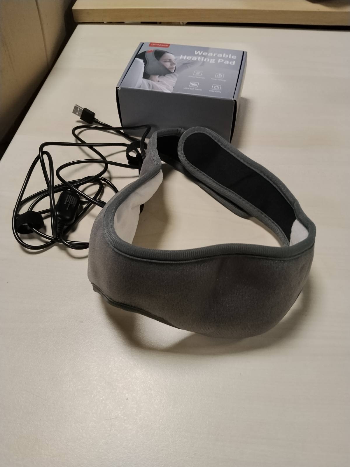 289943 - Comfytemp - Ngrohës fytyre për nofulla me USB, Jastëk ngrohës 83x11cm, me mbyllje automatike, kompresë nxehtësie