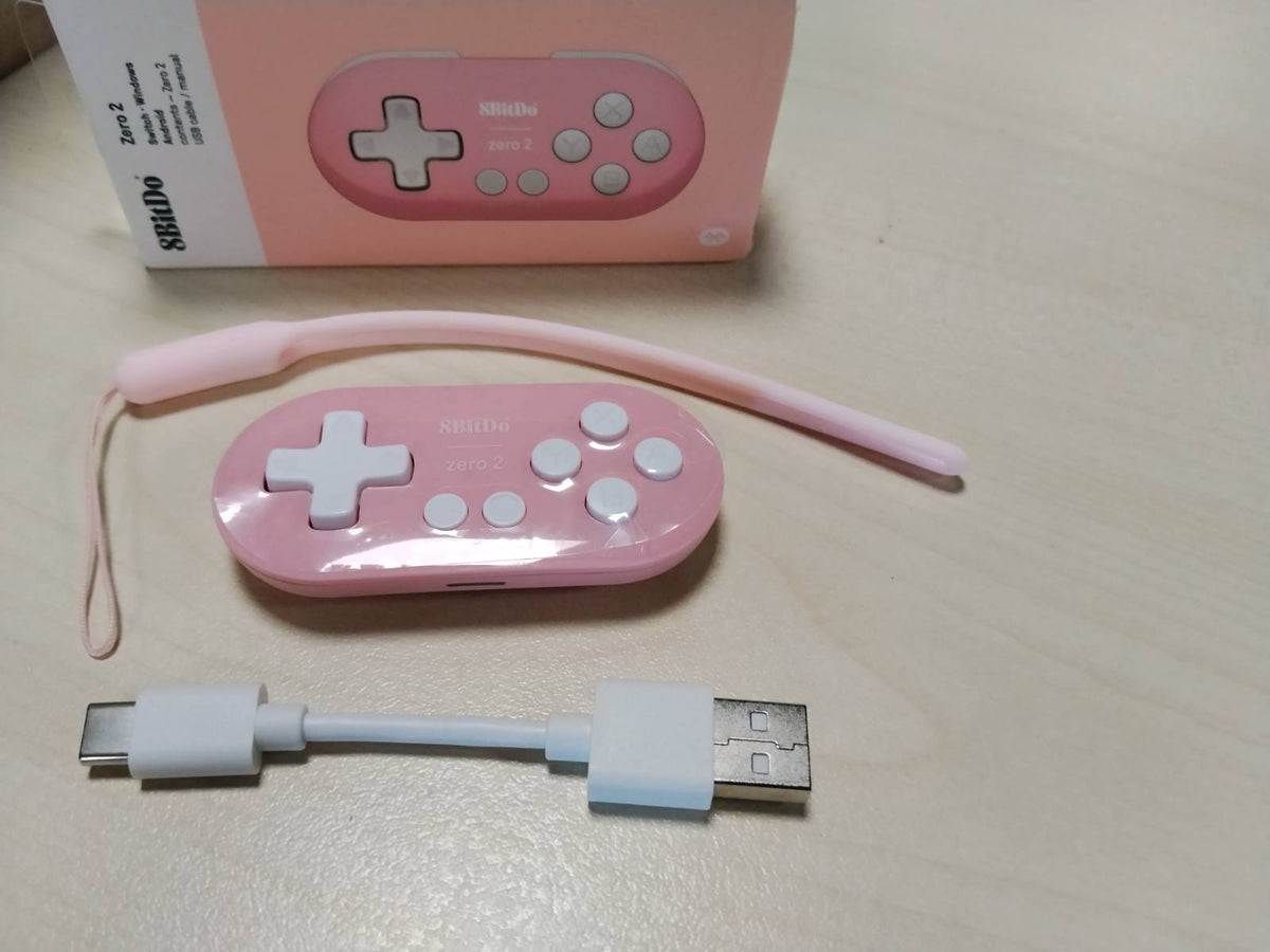 299651 - 8BITDO Zero 2 Gamepad Bluetooth për Switch/PC/Mac/OS/Android (Edicioni Rozë)
